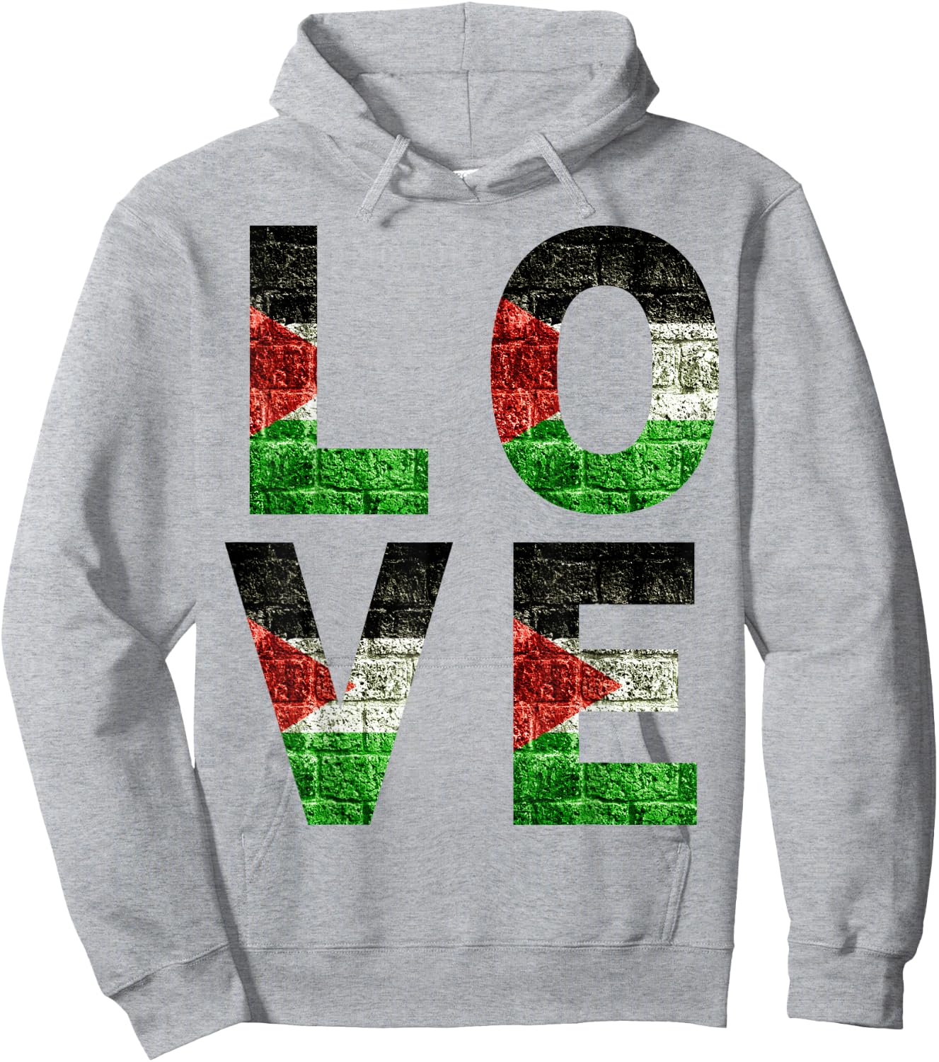 Palestine Love Flag Men Women Kids Toddlers Boys & Girls Luv Hoodie - Hoodie | Ash