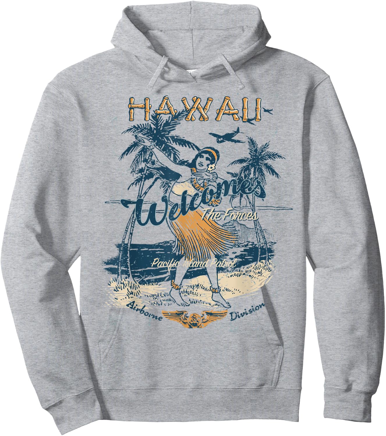 Hawaii Welcomes The Forces Summer Vibes Beach Aloha Patriot Hoodie - Hoodie | Ash