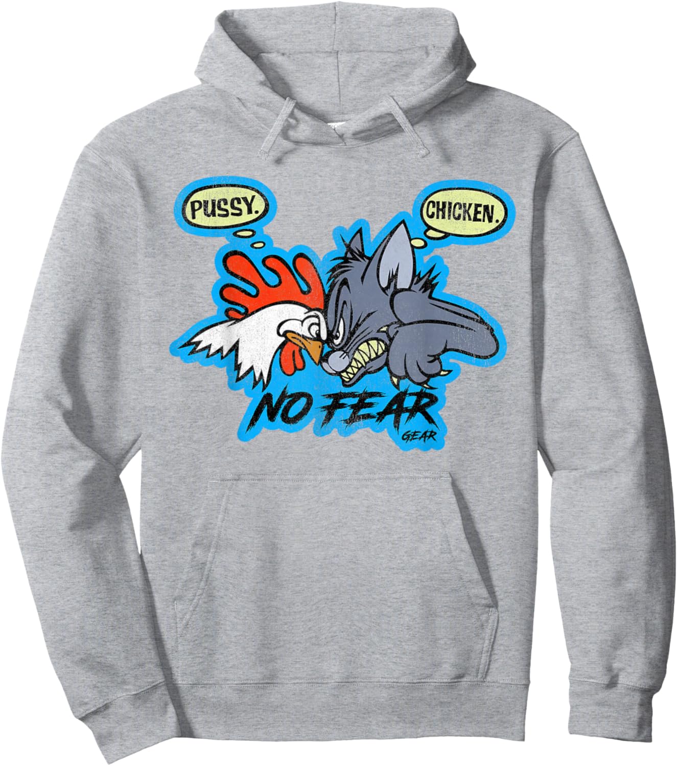 Chicken Pussy Chicken No Fear Hoodie - Hoodie | Ash