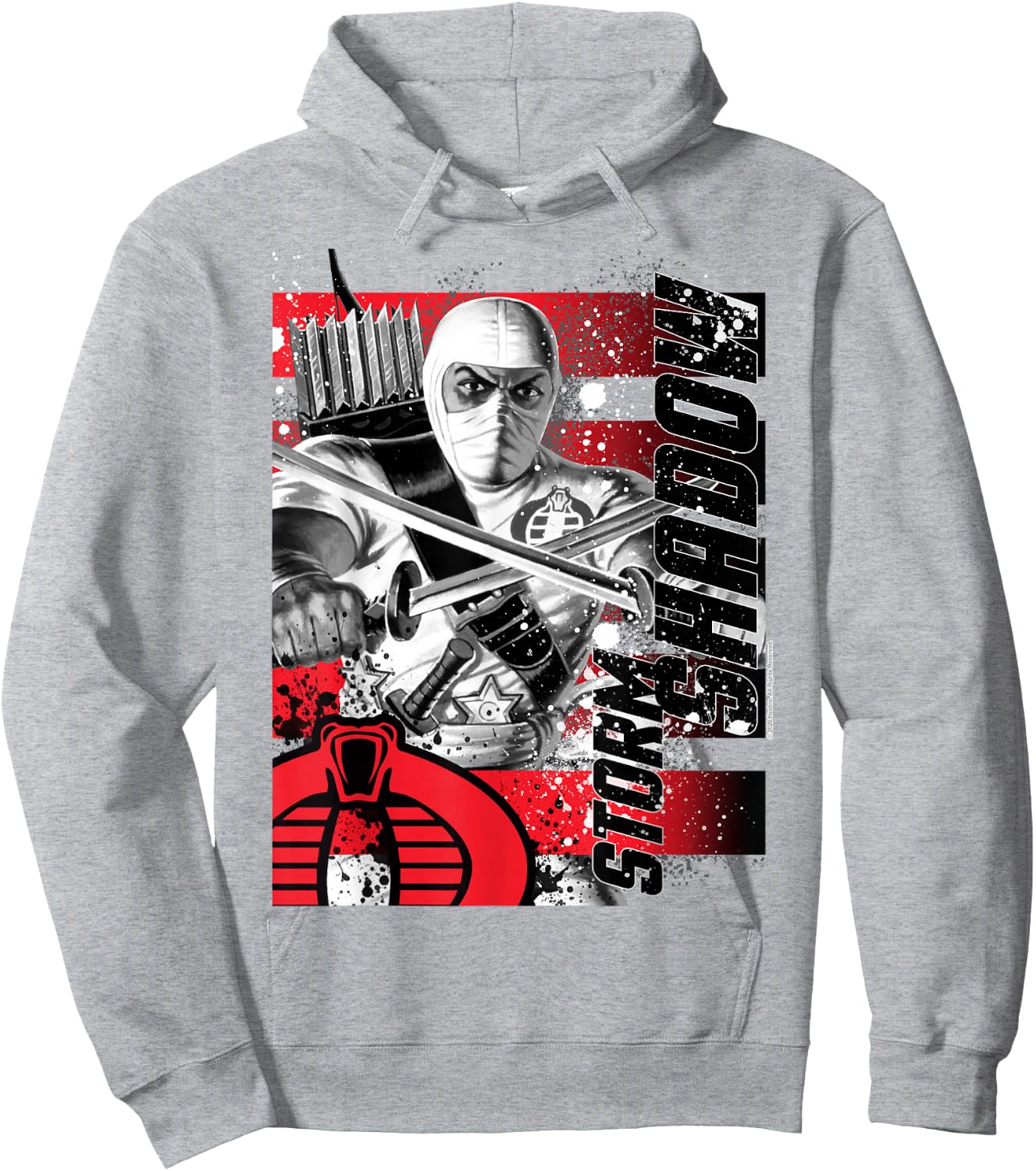 G.I. Joe Storm Shadow Paint Splatter Logo Hoodie - Hoodie | Ash