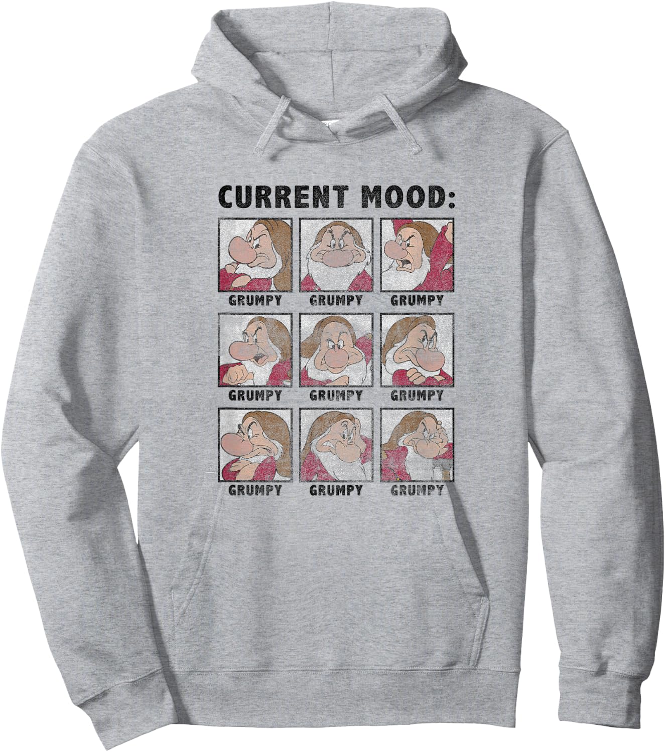Disney Snow White Grumpy Current Mood Boxes Always Grumpy Hoodie - Hoodie | Ash