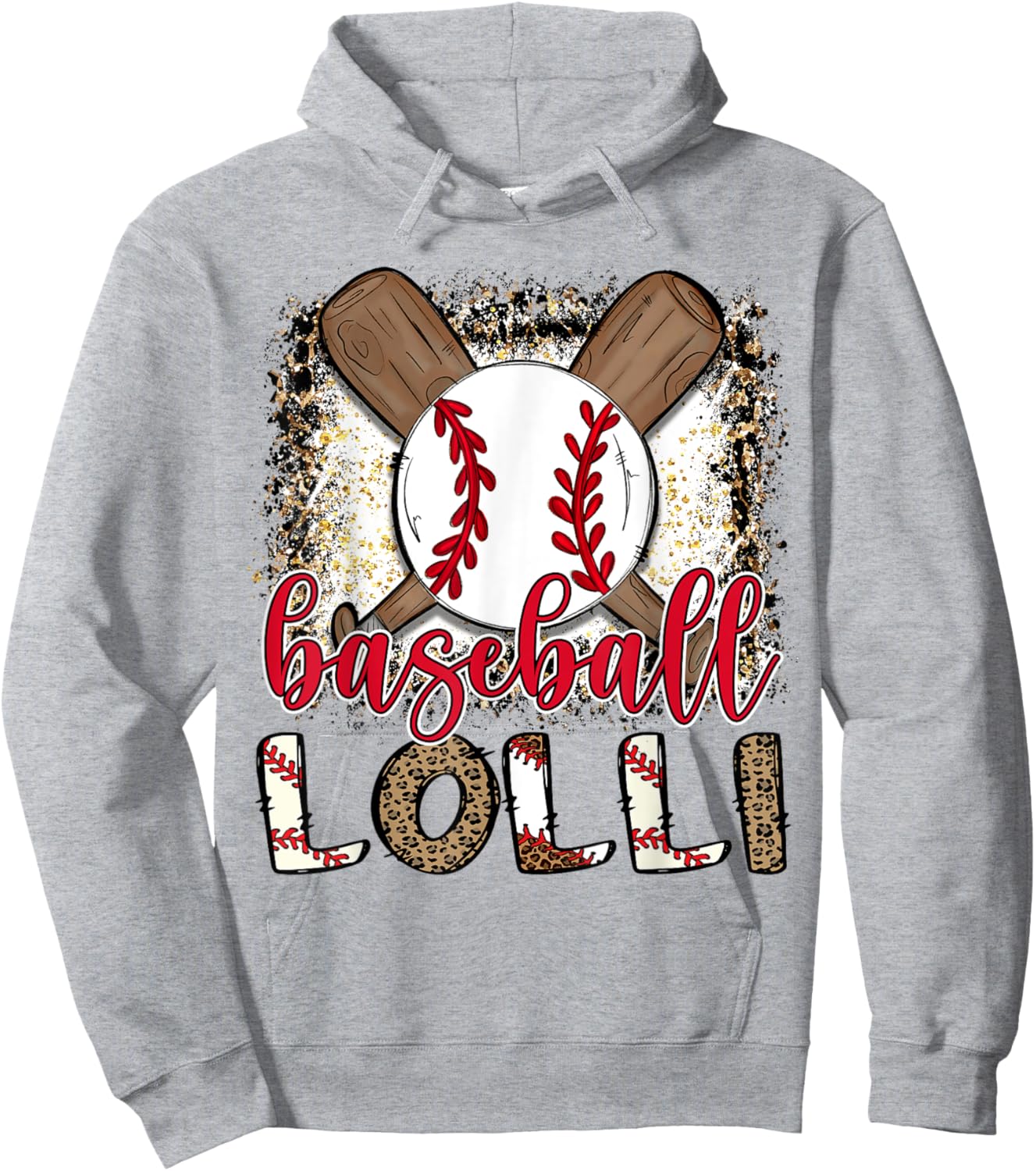 Baseball Lolli Leopard Proud Ball Lolli Hoodie - Hoodie | Ash