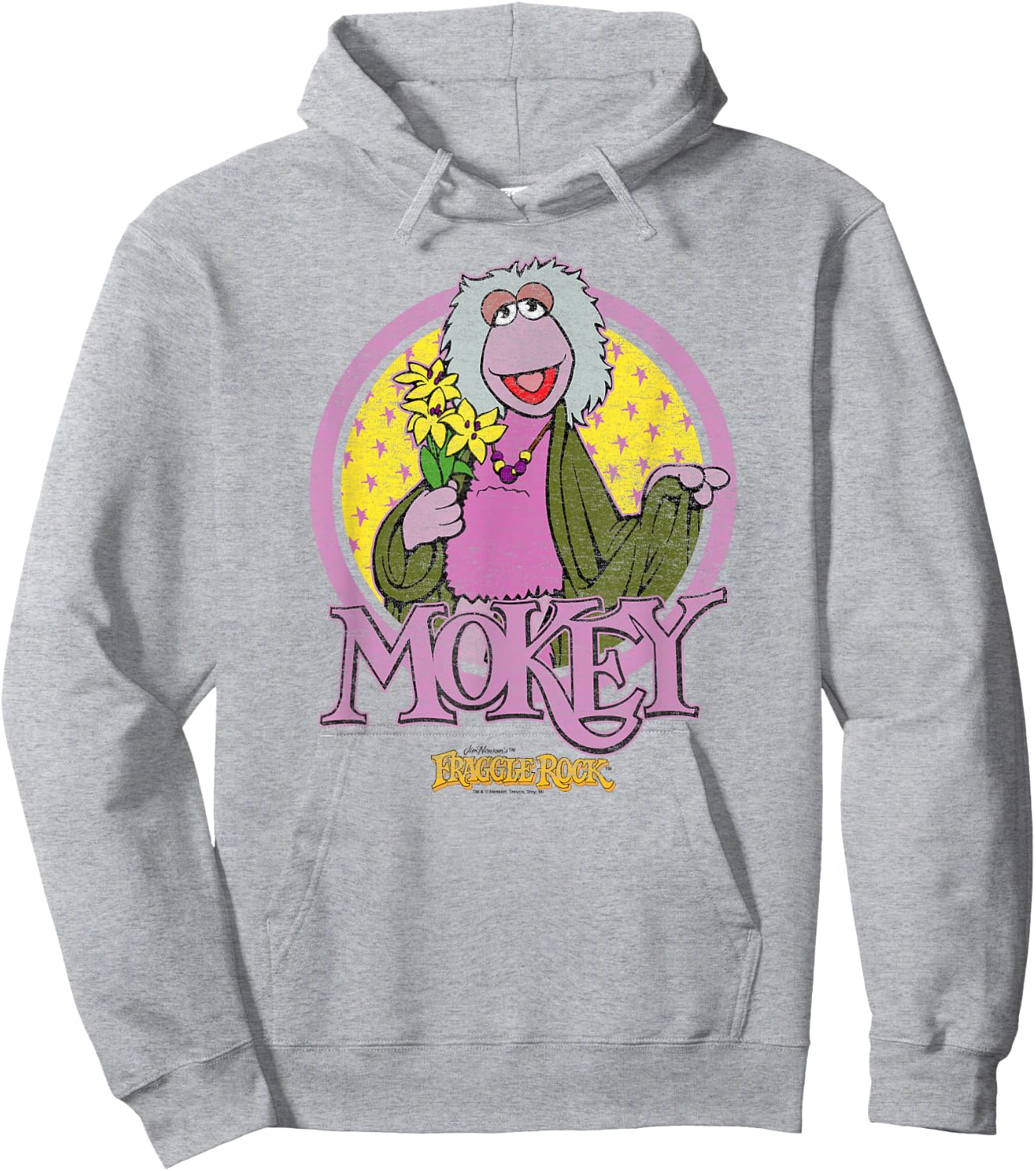 Fraggle Rock Mokey Circle Hoodie - Hoodie | Ash