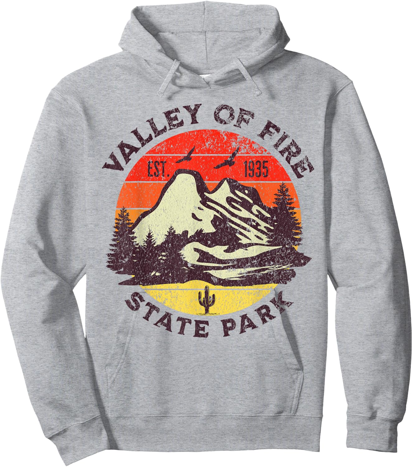 Valley Of Fire Hoodie - Hoodie | Ash