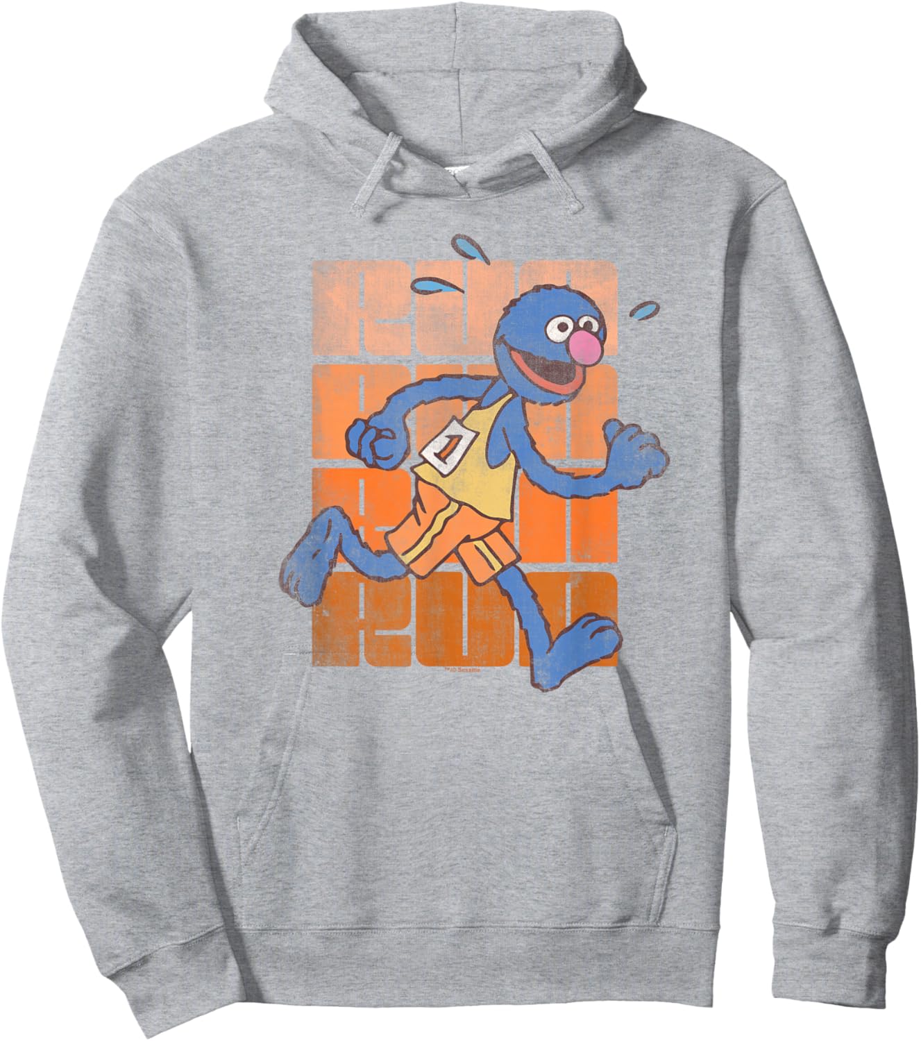 Sesame Street Run Run Grover Hoodie - Hoodie | Ash