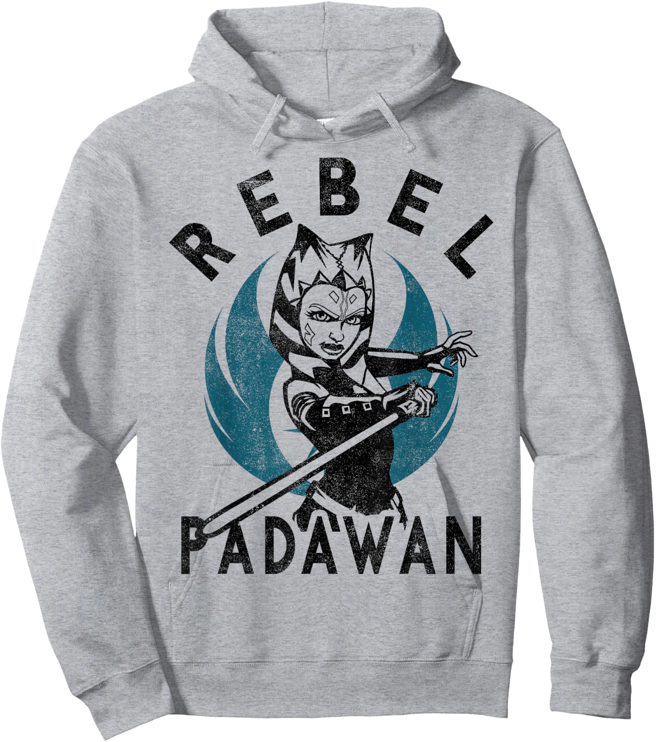 Star Wars: Clone Wars Ahsoka Rebel Padawan Portrait Hoodie - Hoodie | Ash