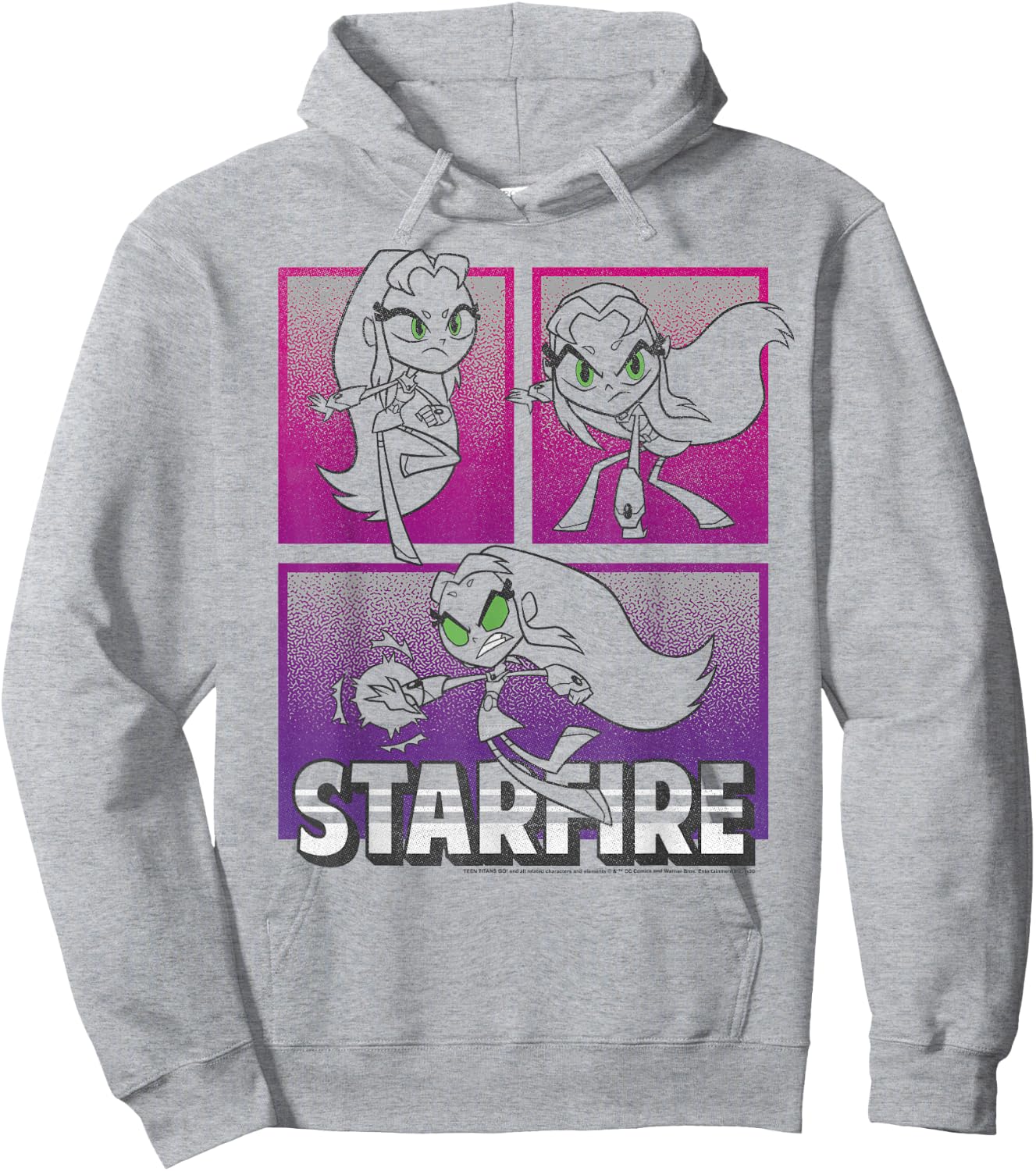 DC Comics Teen Titans Go! Starfire Action Panels Hoodie - Hoodie | Ash