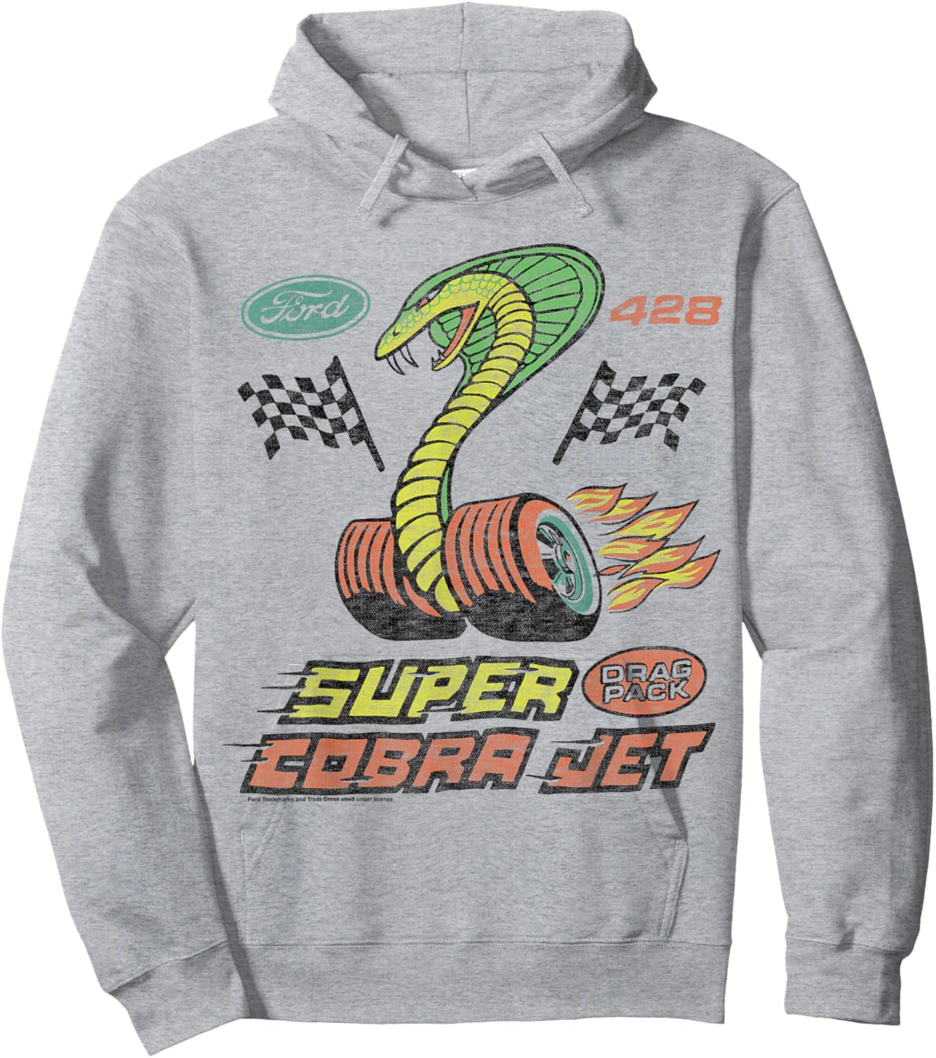 Ford - Super Cobra Jet Drag Pack 428 Hoodie - Hoodie | Ash