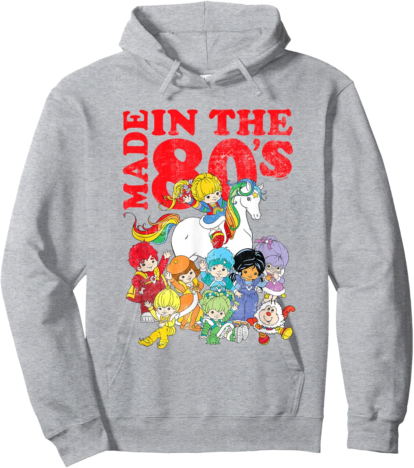 Rainbow Brite Made in The 80's Distressed Group Shot Hoodie - Hoodie | Ash