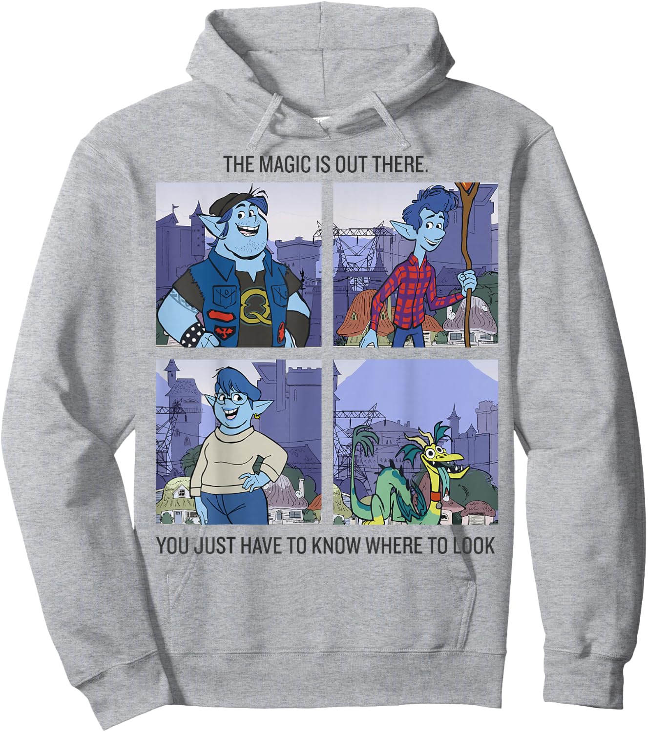 Disney Pixar Onward The Magic Is Out There Panels Hoodie - Hoodie | Ash