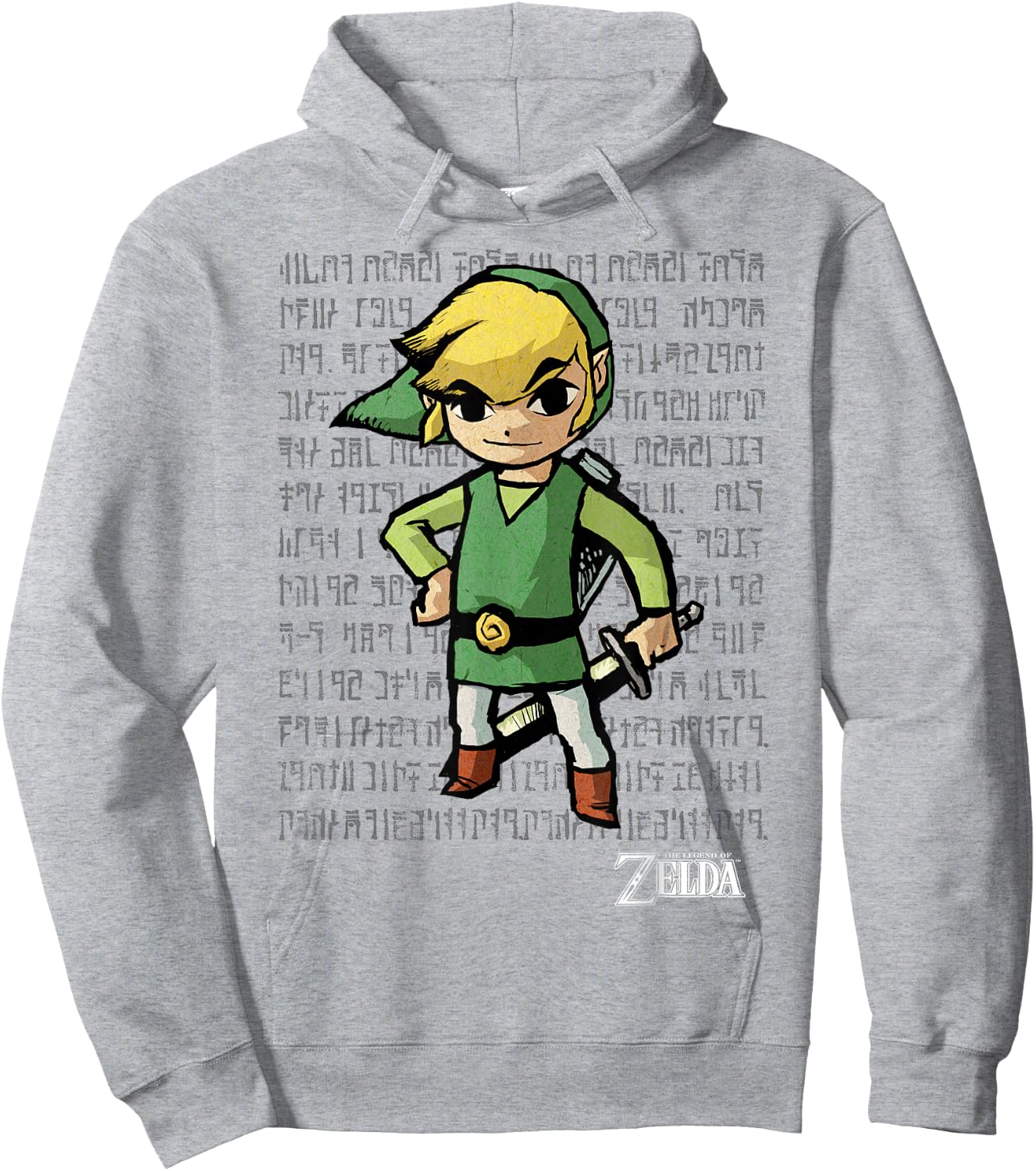 The Legend of Zelda Link Hyrulian Hero Overlay Nintendo Hoodie - Hoodie | Ash