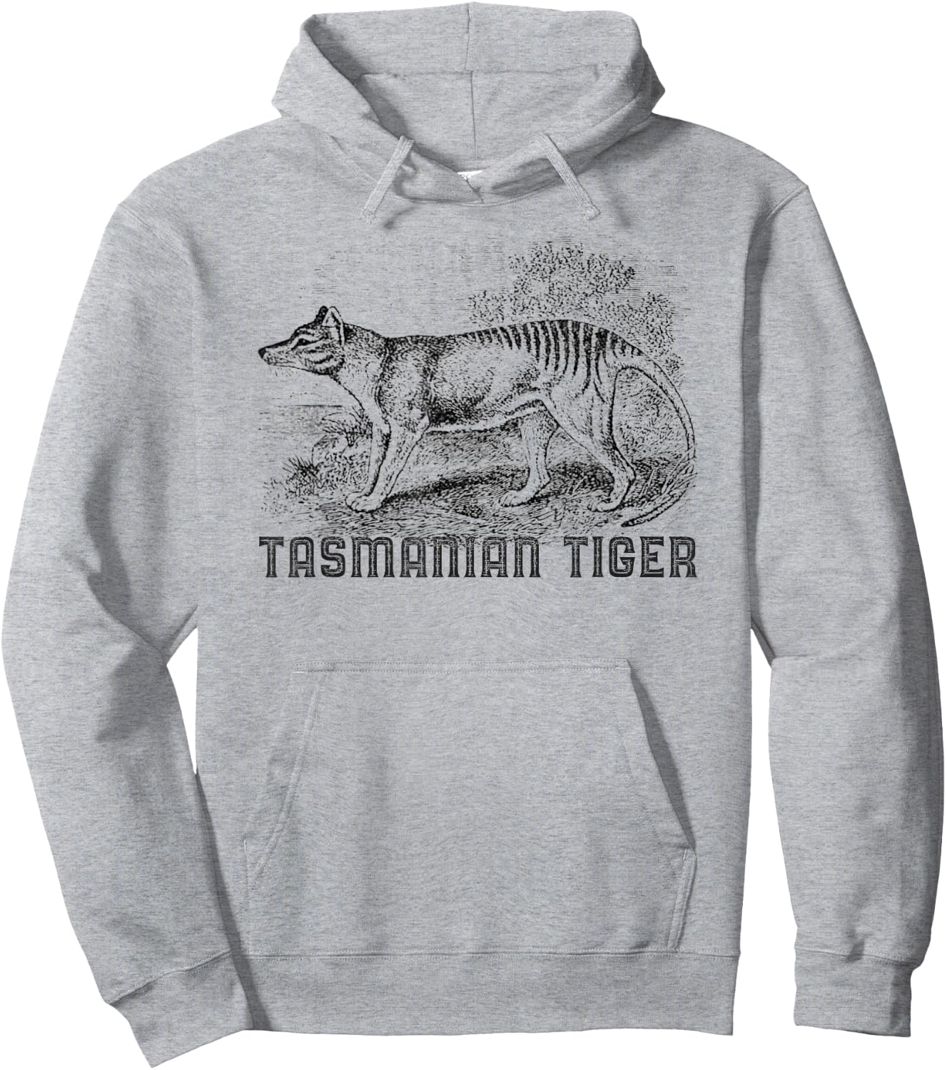 Tasmanian Wolf Tiger Thylacine Australian Extinction Gift Hoodie - Hoodie | Ash