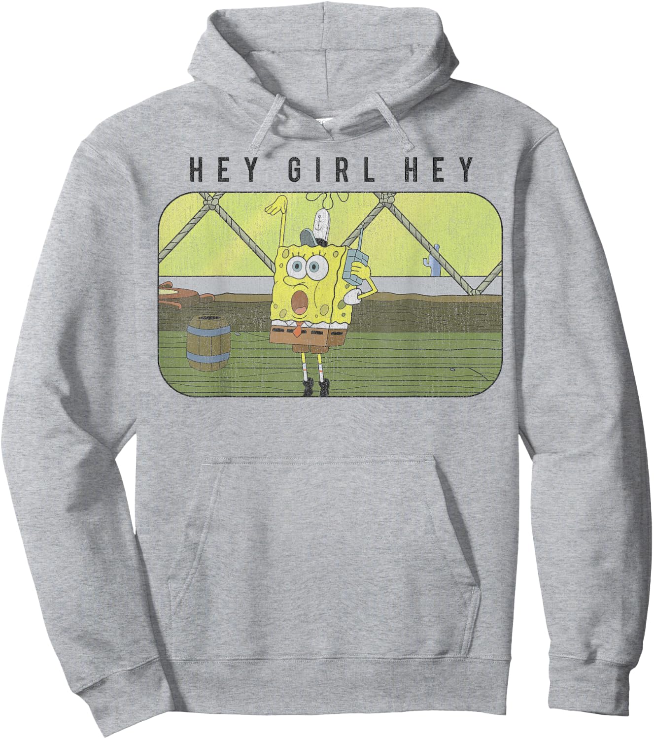 SpongeBob SquarePants Hey Girl Hey Hoodie - Hoodie | Ash