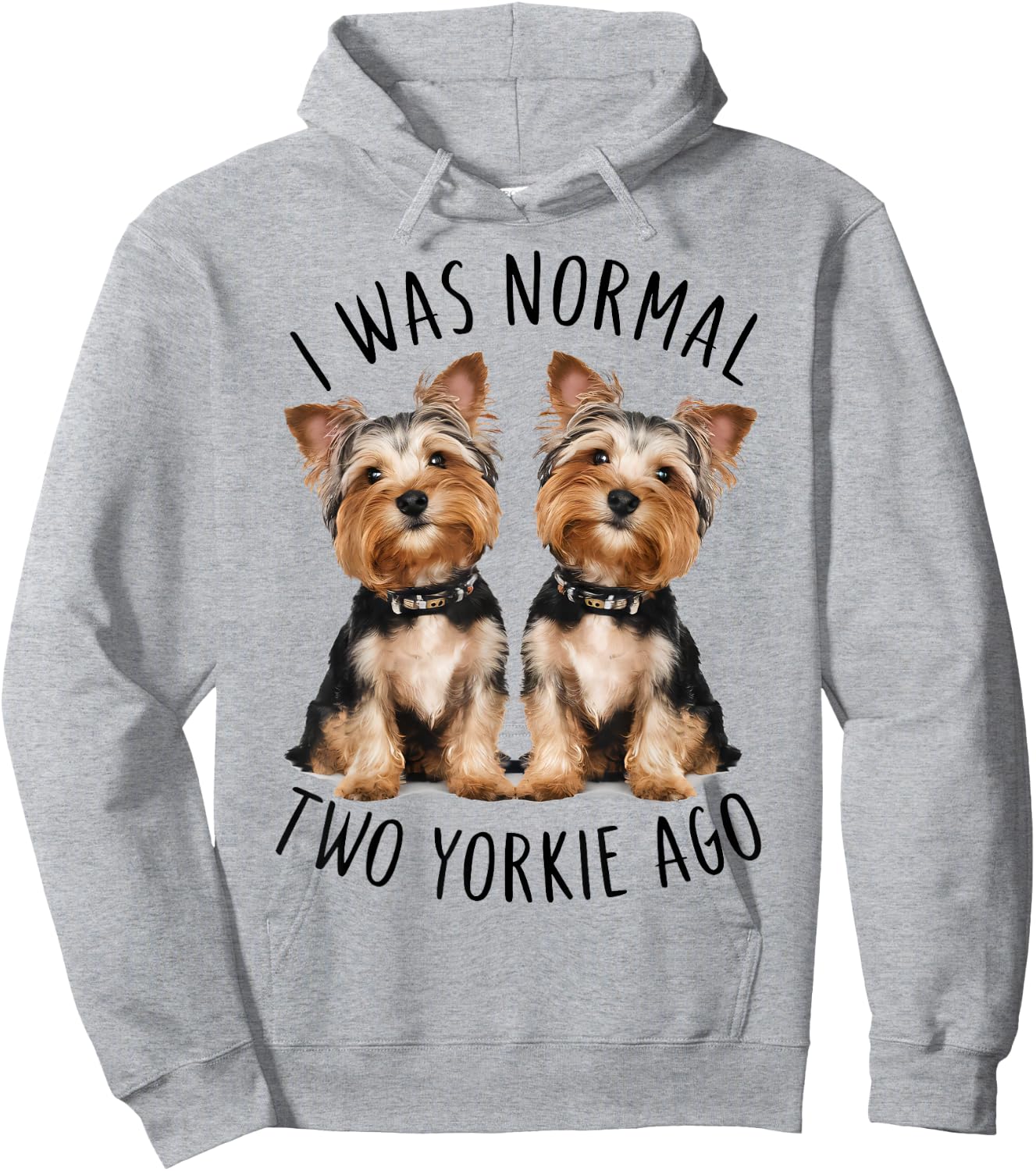 I Was Normal Two Yorkie Ago, Funny Dog lovers Hoodie - Hoodie | Ash