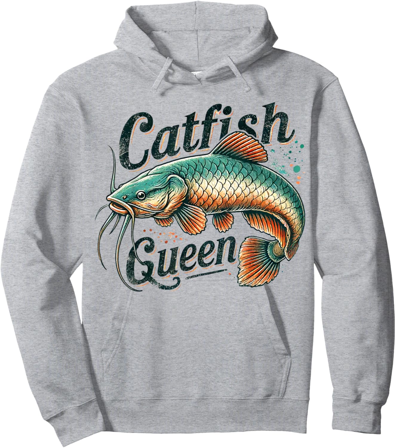 Catfish Queen Unique Catfishing Lover Women Anglers Hoodie - Hoodie | Ash