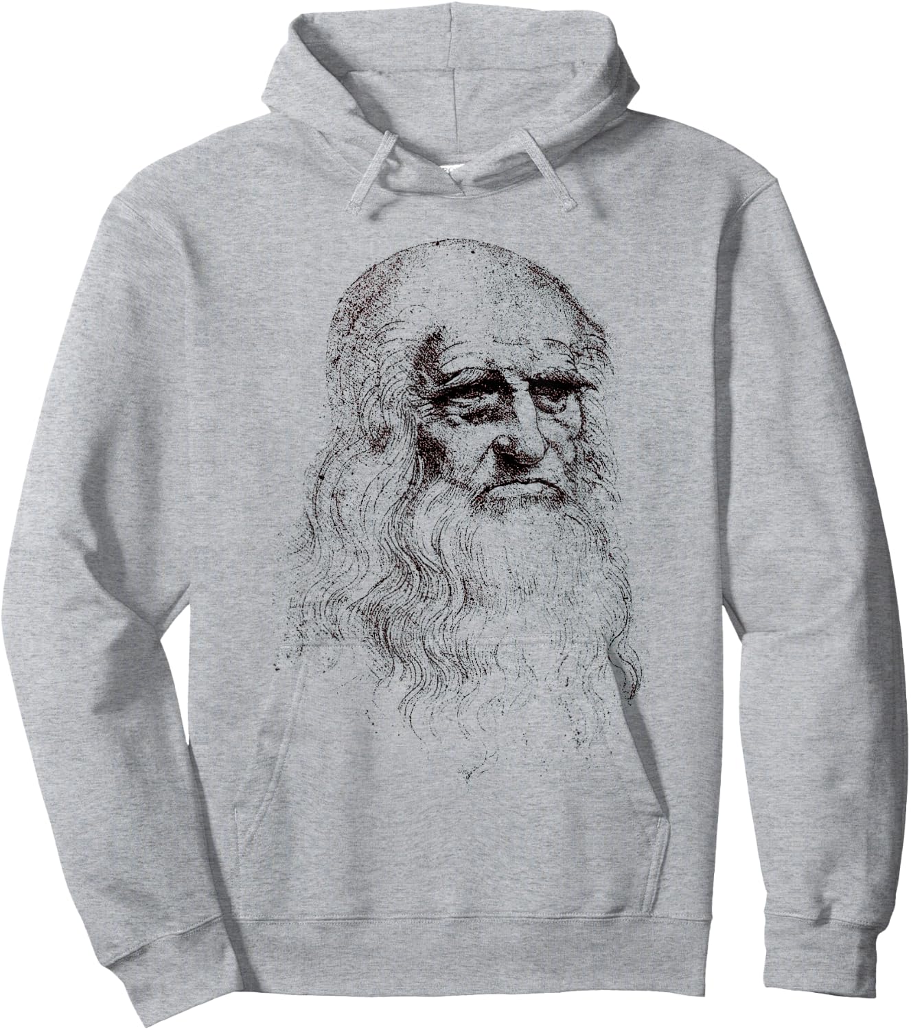 Leonardo Da Vinci portrait Davinci Science Art Hoodie - Hoodie | Ash
