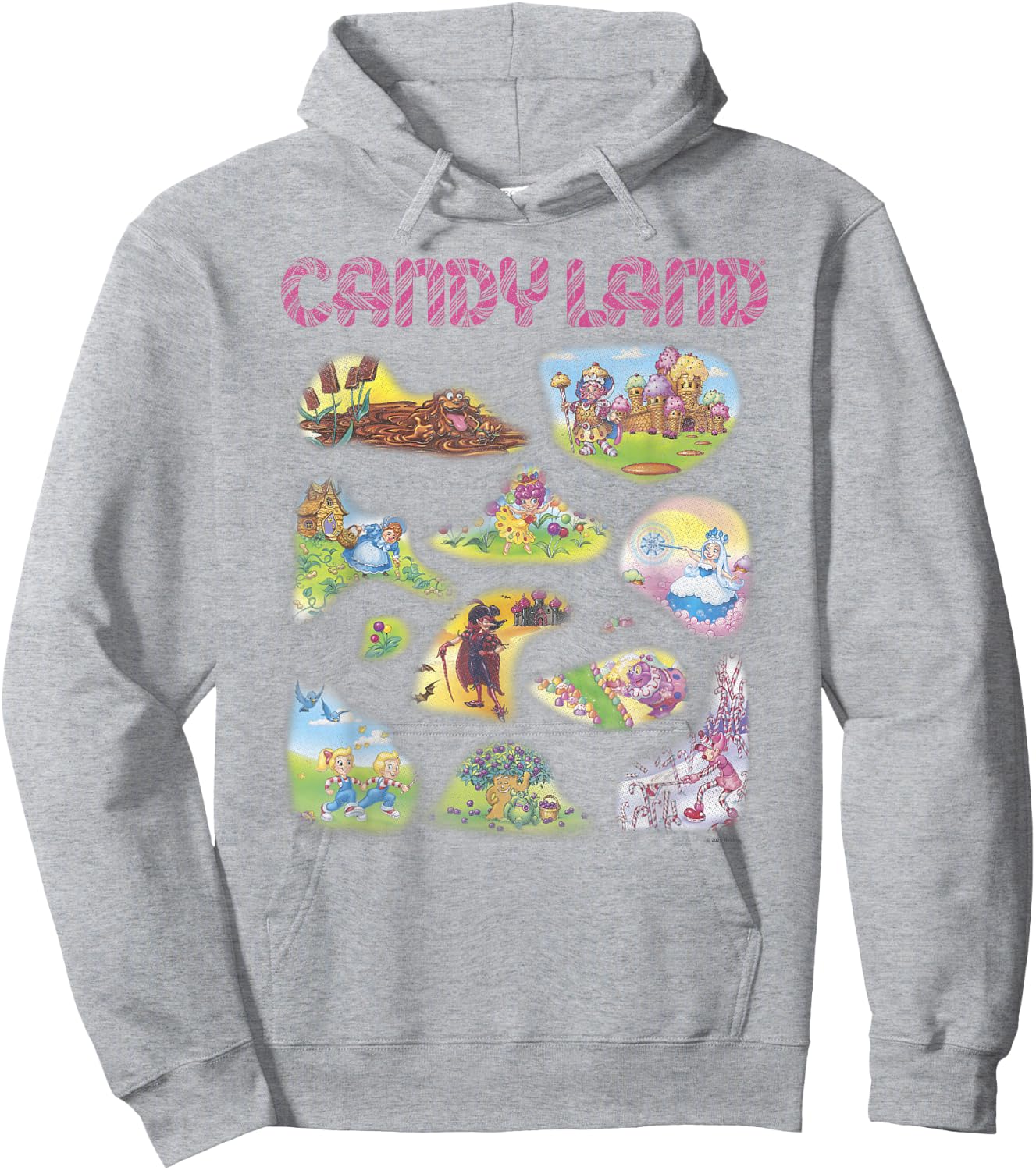 Candy Land Vintage Game Board Locations Textbook Hoodie - Hoodie | Ash