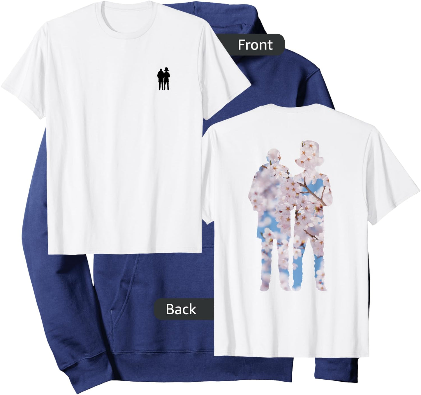 Pet Shop Boys Blossom Silhouette Hoodie - Hoodie | Navy