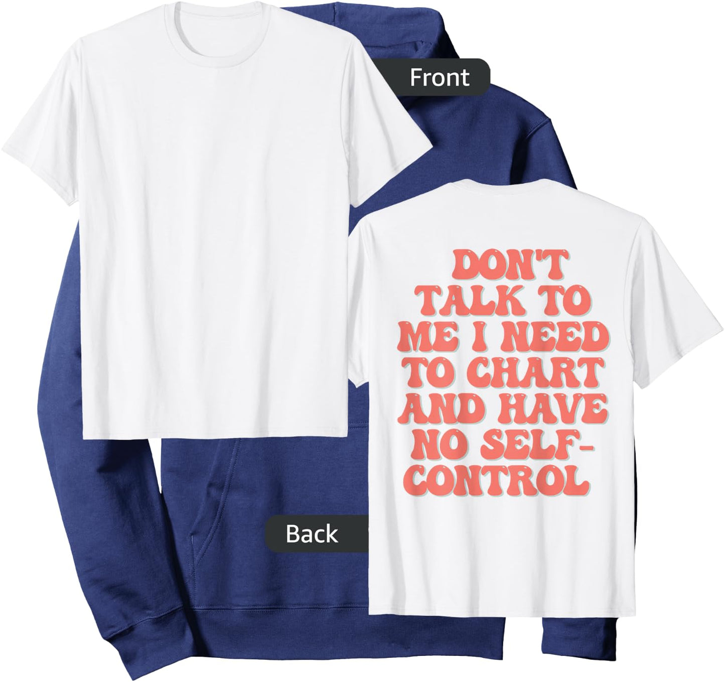 Don't Talk To Me I Need To Chart And Have No Self Control Hoodie - Hoodie | Navy