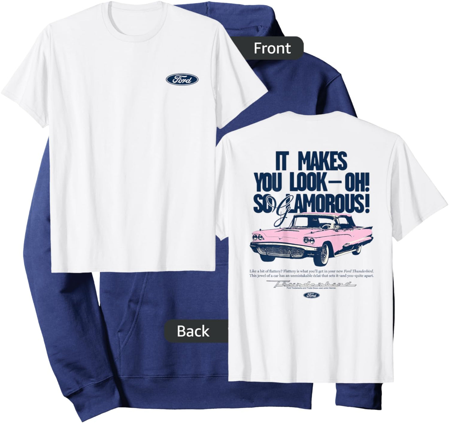 Ford - Thunderbird 1959 It Makes You Look Oh So Glamorous Hoodie - Hoodie | Navy