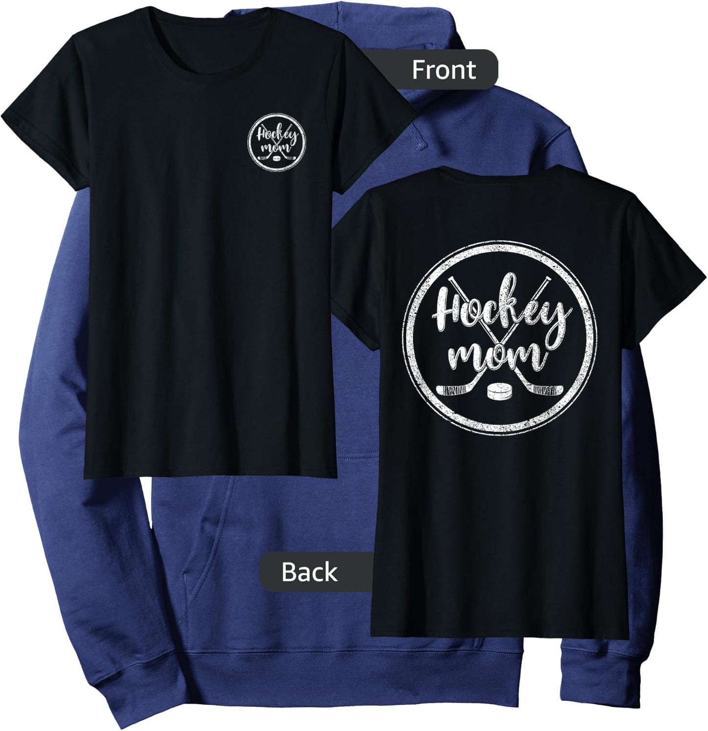 Hockey Mom Winter Sports Ice Hockey Goalie Mommy Hoodie - Hoodie | Navy