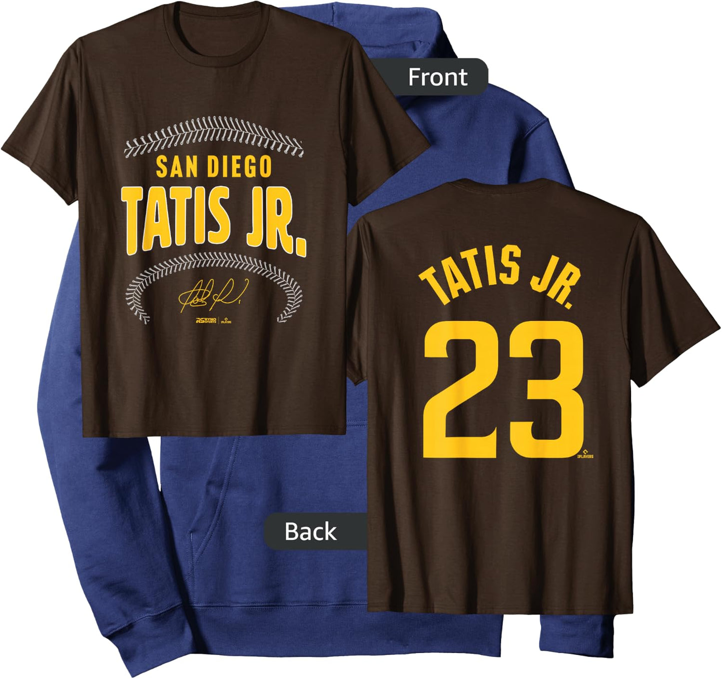 Fernando Tatis Jr. San Diego Name & Number (Front & Back) Hoodie - Hoodie | Navy