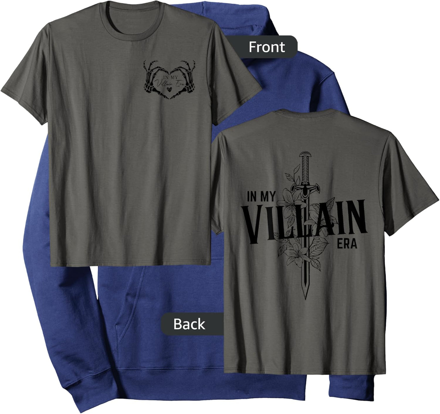 Double Sided Dark Romance Enemies To Lover In My Villain Era Hoodie - Hoodie | Navy