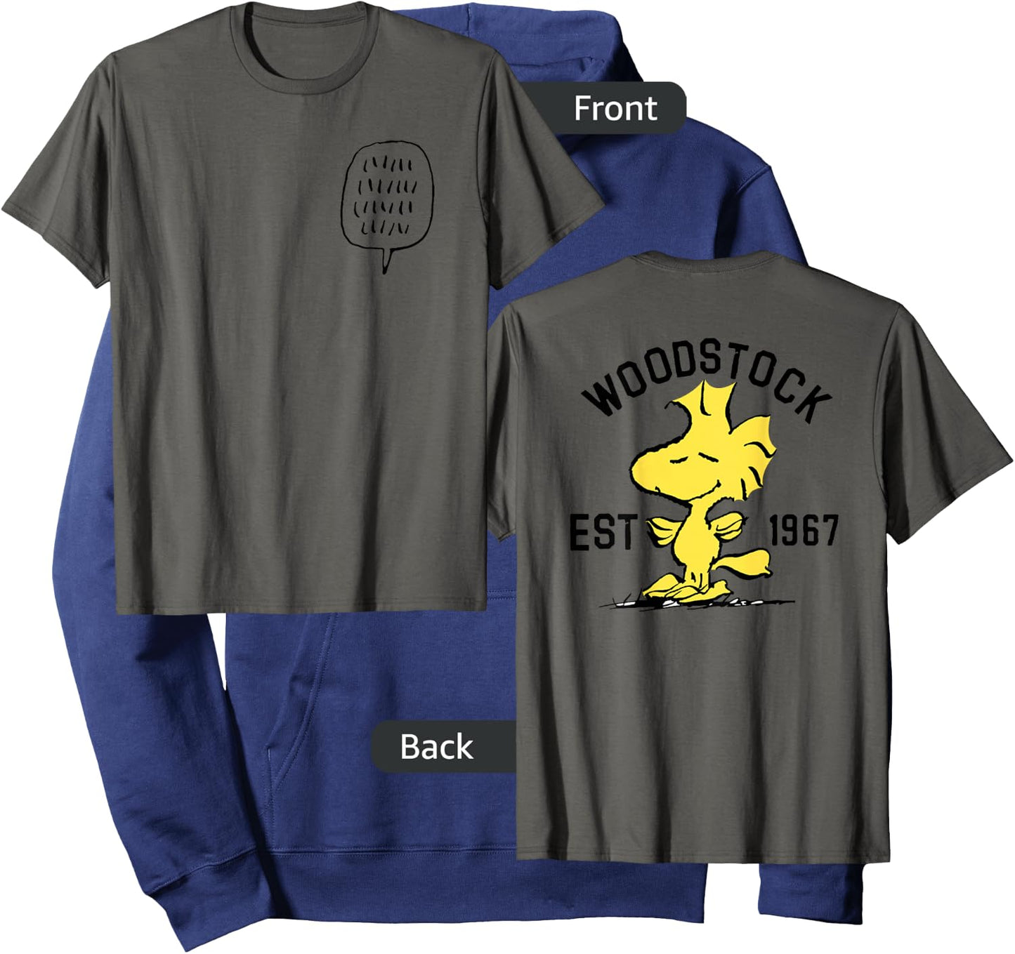 Peanuts Woodstock Talking Hoodie - Hoodie | Navy