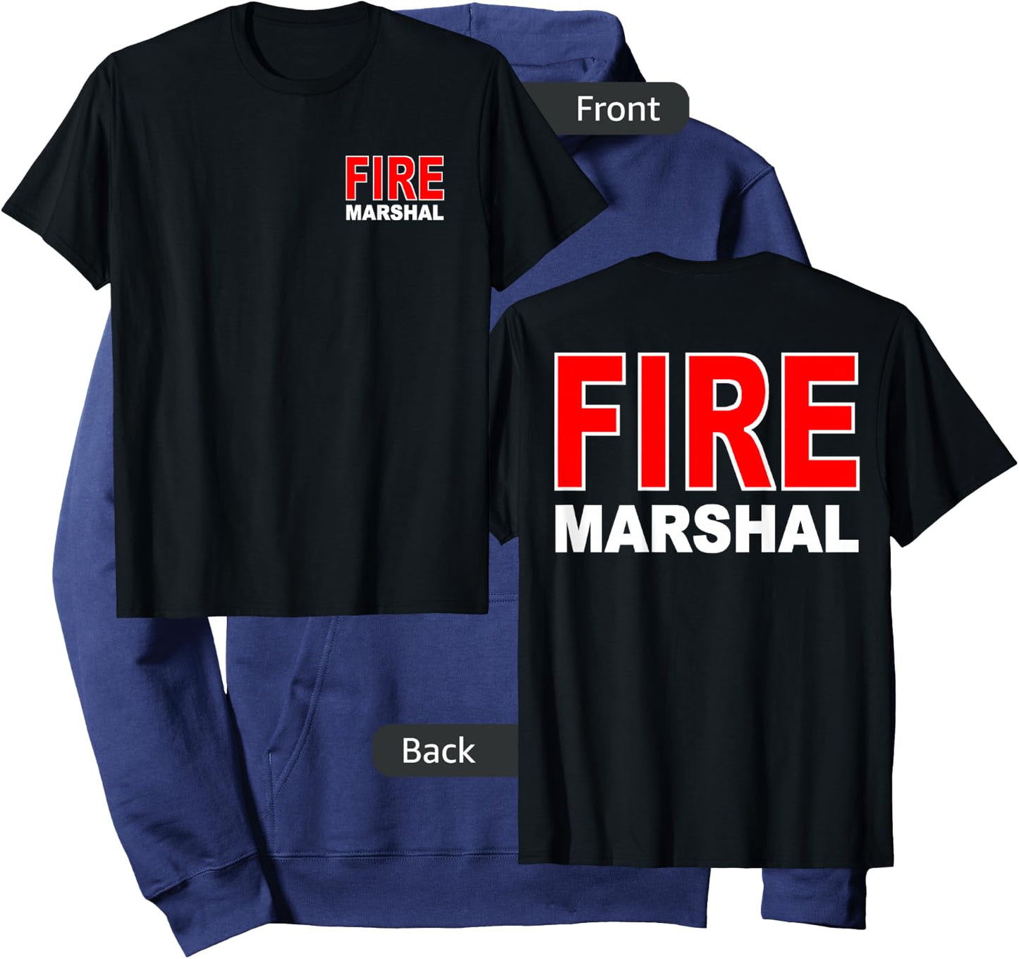 Fire Marshal Investigator Commissioner Firefighter Hoodie - Hoodie | Navy