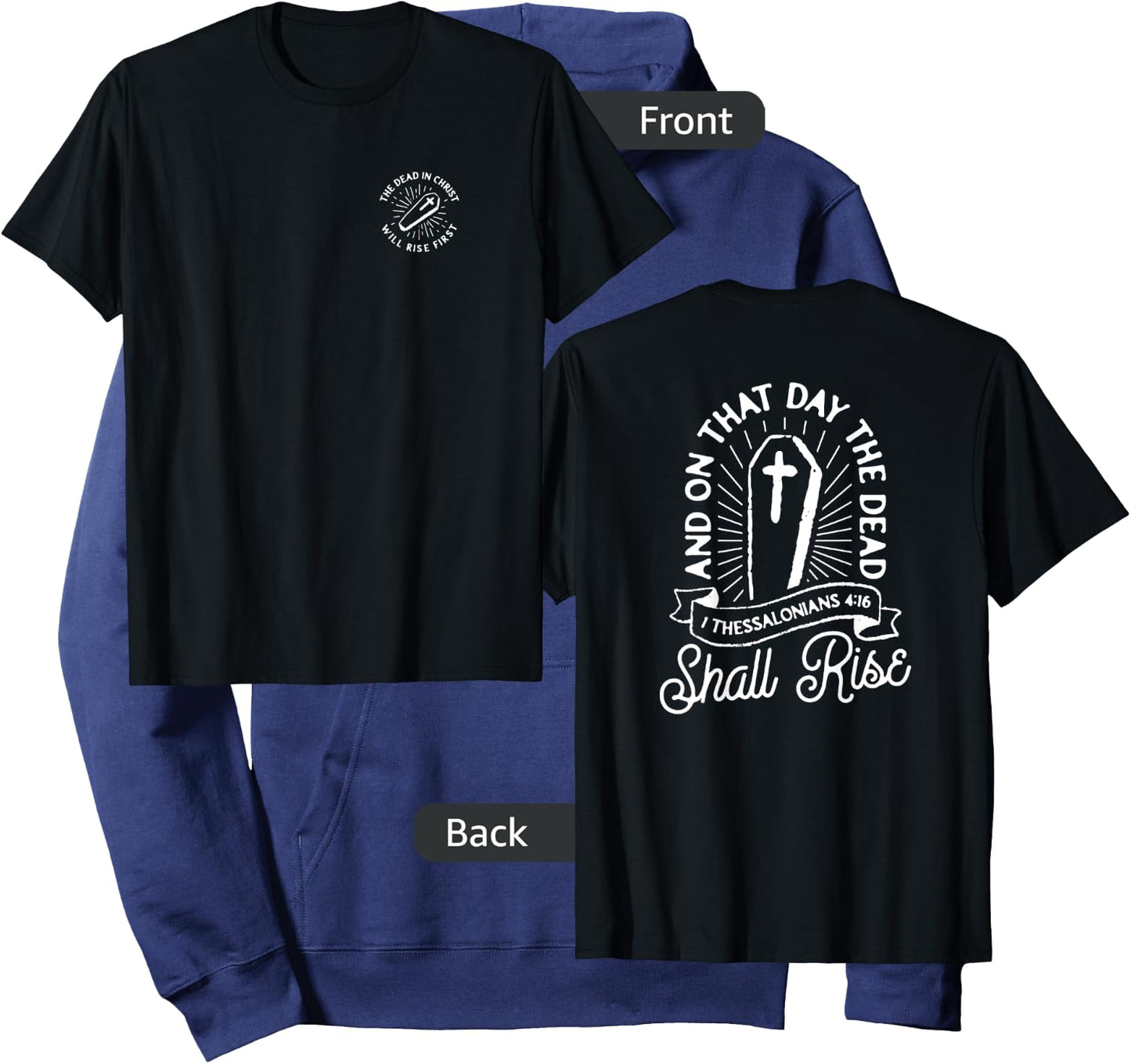 Christian Rapture First Resurrection Dead In Christ Rise Hoodie - Hoodie | Navy