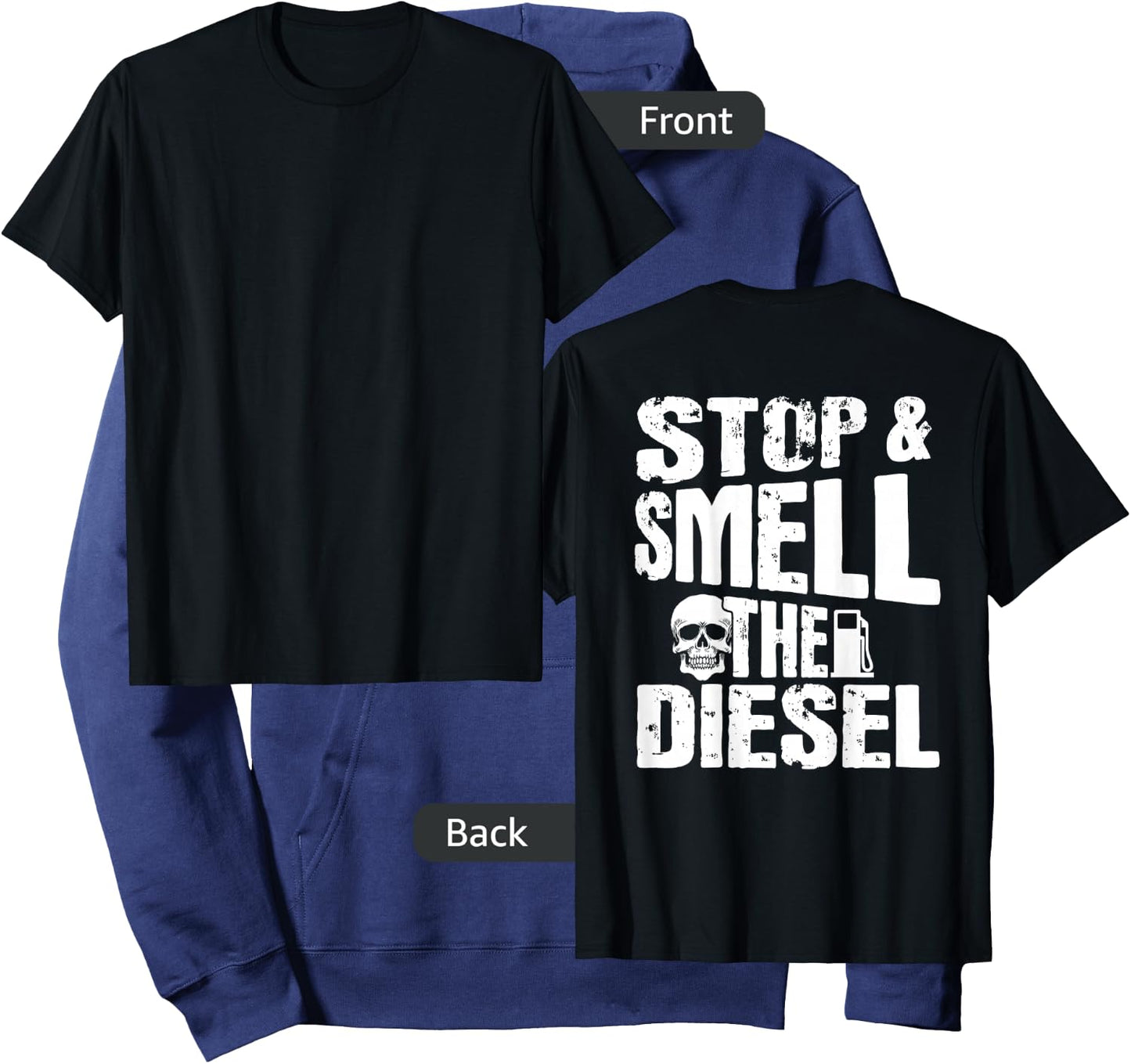Diesel Mechanic Gifts Design On Back Hoodie - Hoodie | Navy