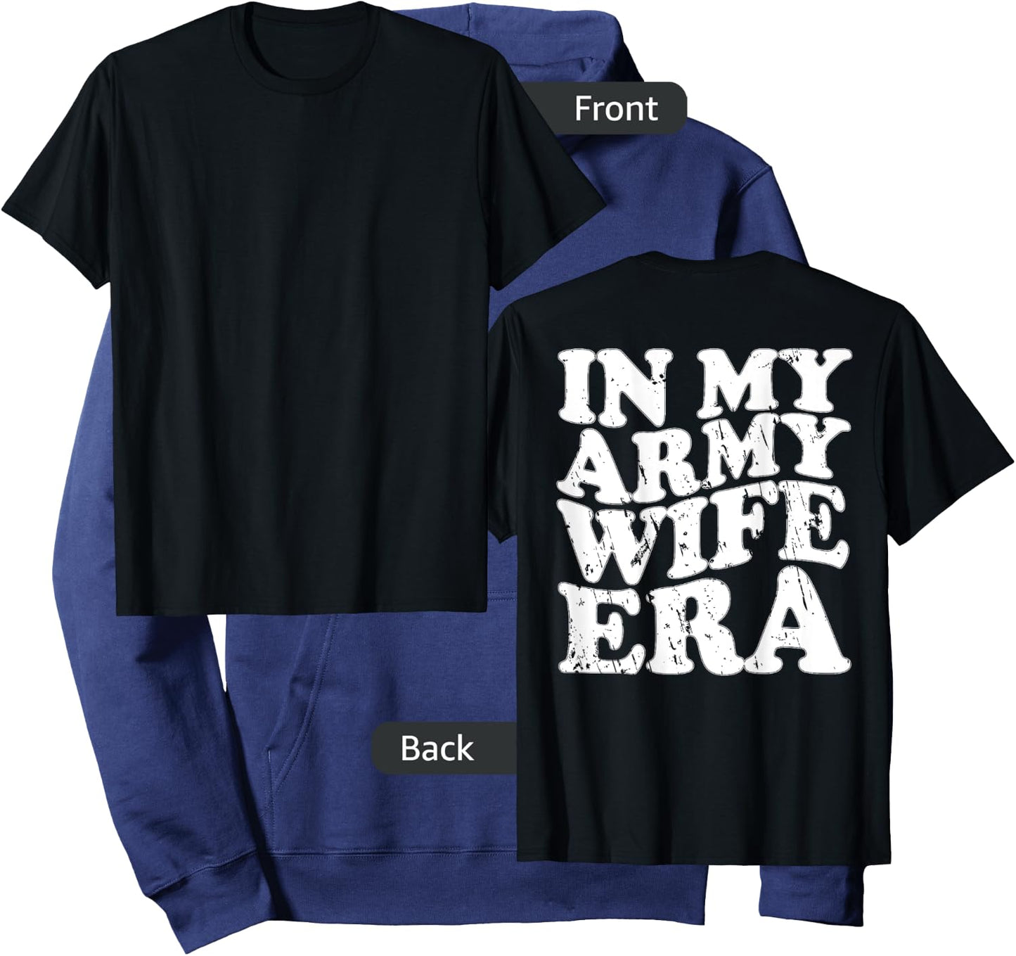 Funny Retro Military In my Army Wife Era Army Wife Hoodie - Hoodie | Navy
