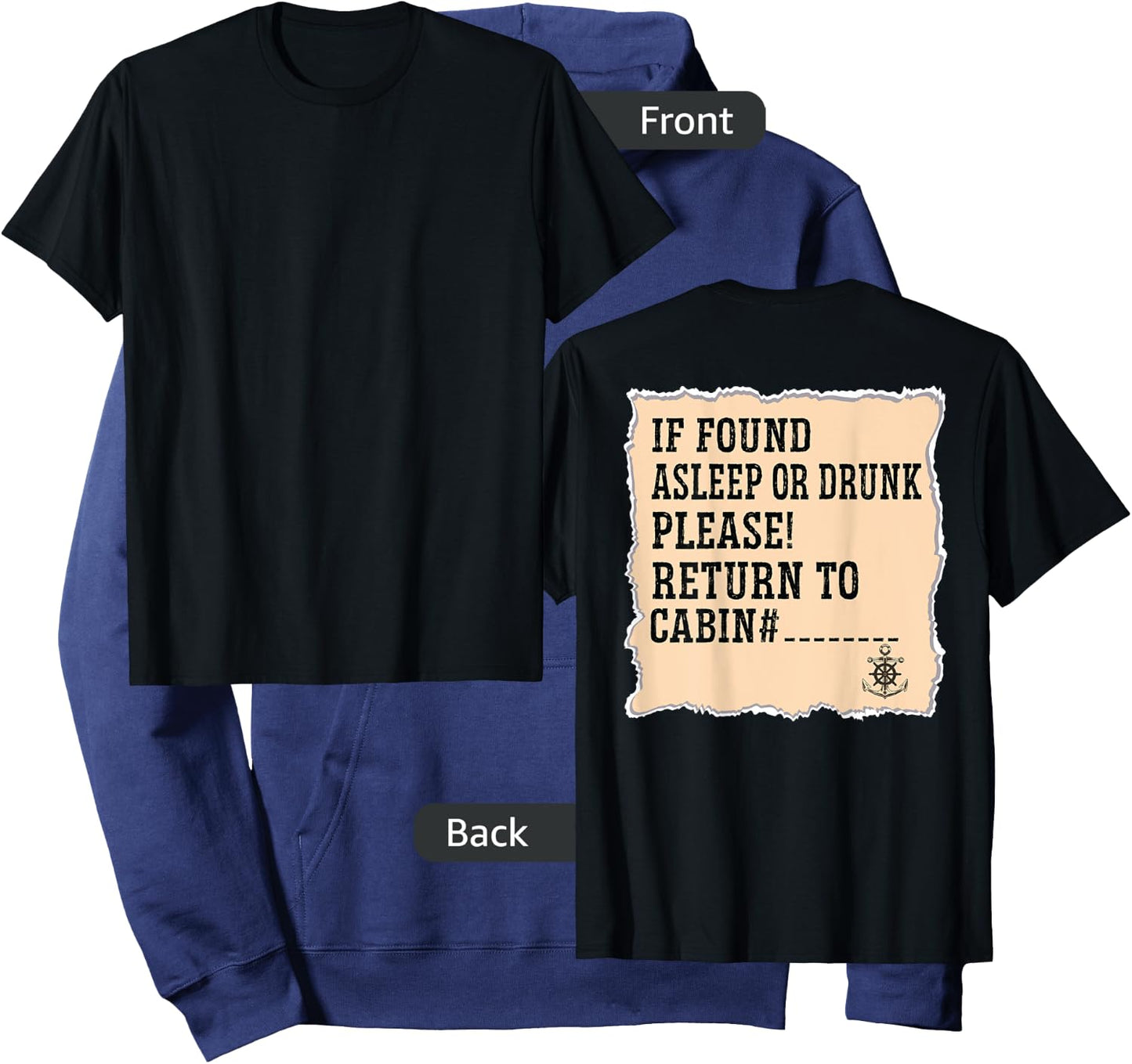 If Found Asleep Or Drunk Please Return To Cabin Cruise Lover Hoodie - Hoodie | Navy