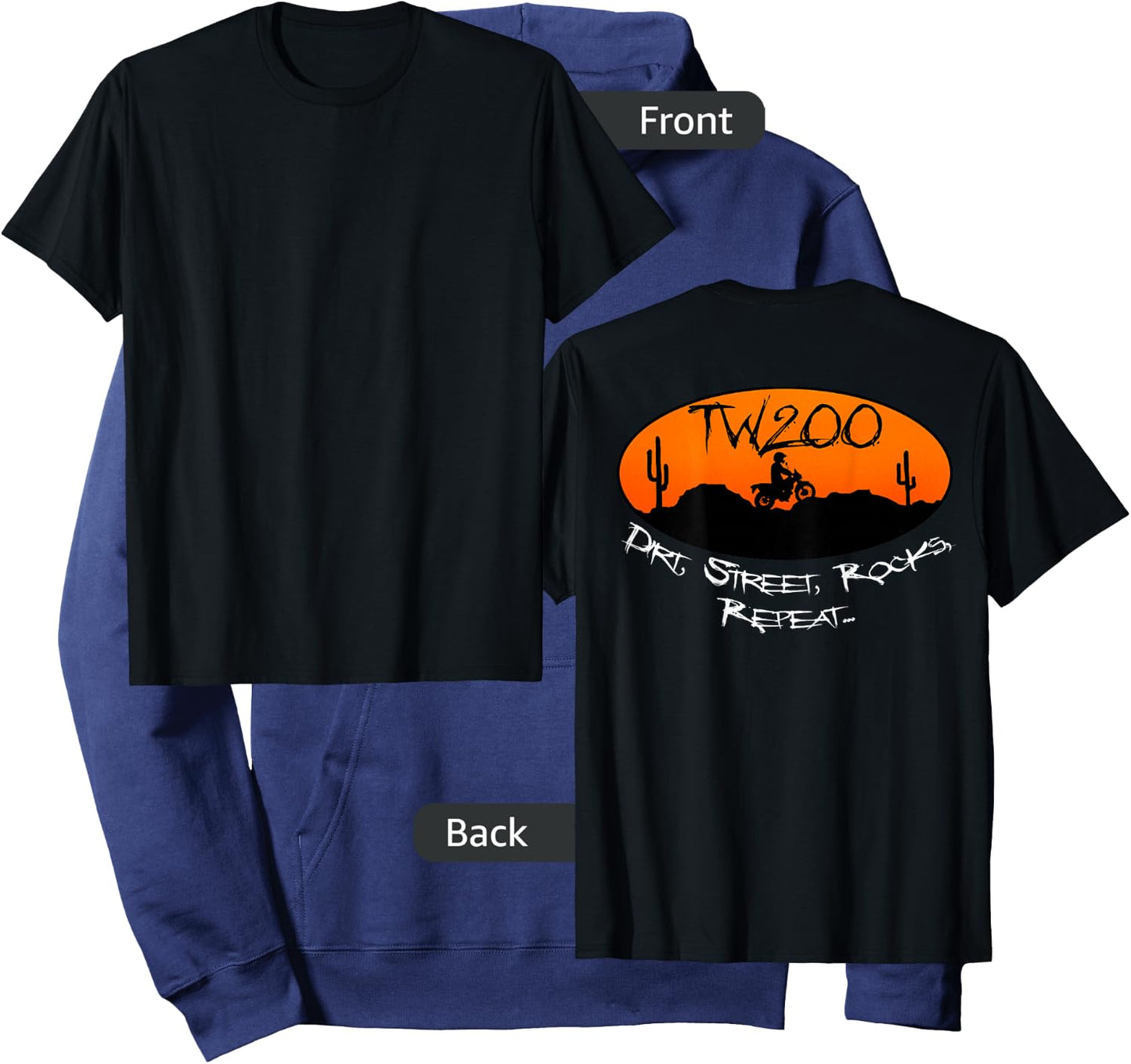 TW200 Trailway Motorcycle Enduro Off-Road Hoodie - Hoodie | Navy