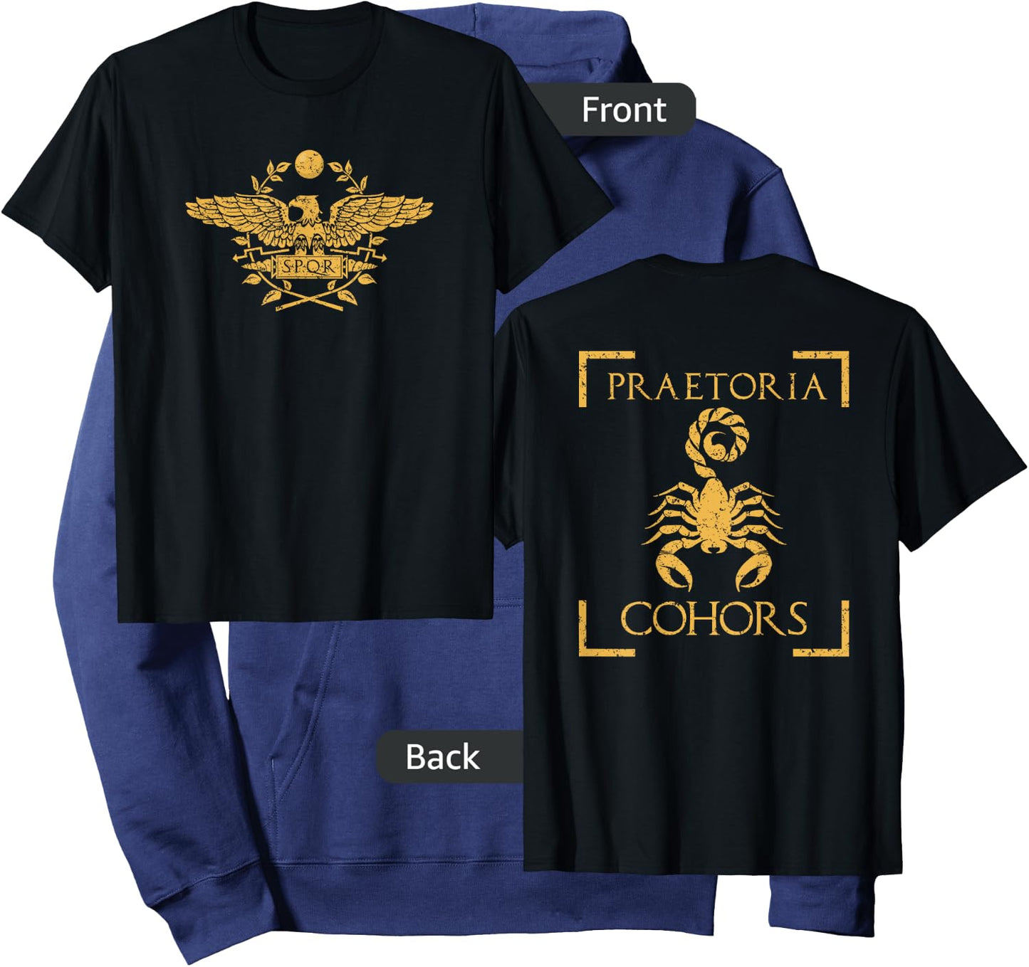 Praetoria Cohors Praetorian Guard Roman Army Back Print Hoodie - Hoodie | Navy