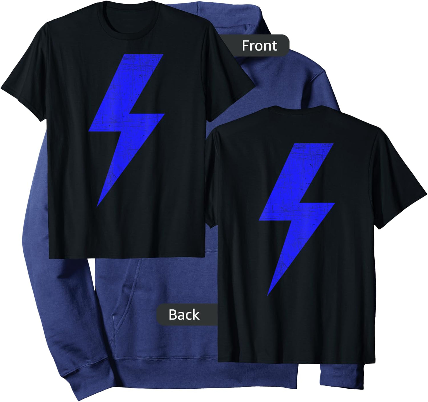 Bolt Lightning Blue Design Team Hoodie - Hoodie | Navy