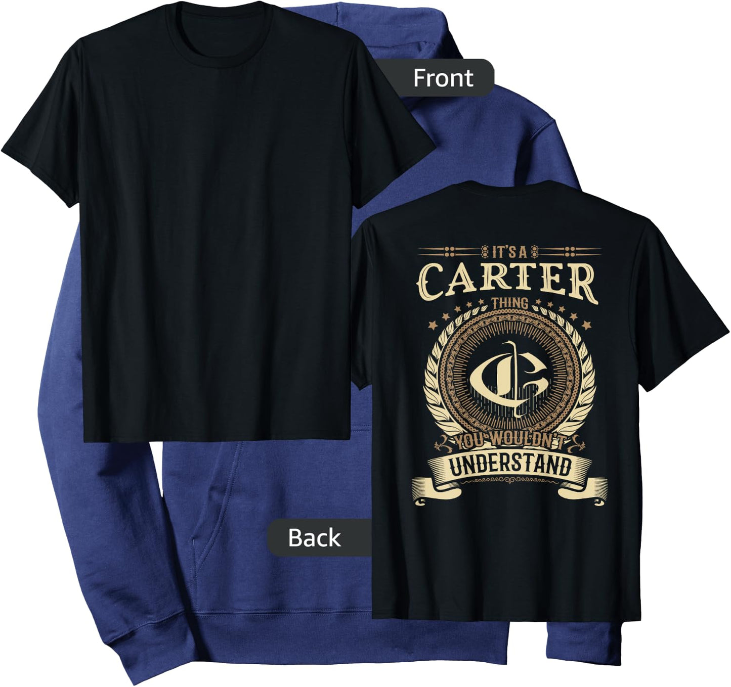Carter Thing You Wouldn't Understand Family BACKPRINT Hoodie - Hoodie | Navy