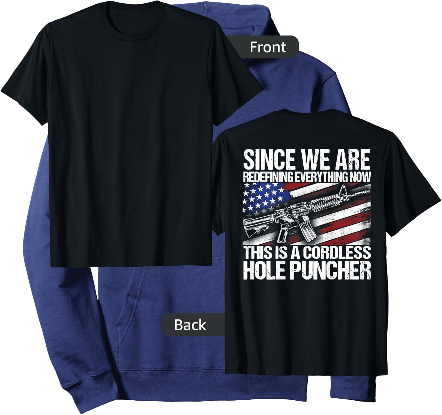 Since We Are Redefining Everything Flag Veteran (on back) Hoodie - Hoodie | Navy