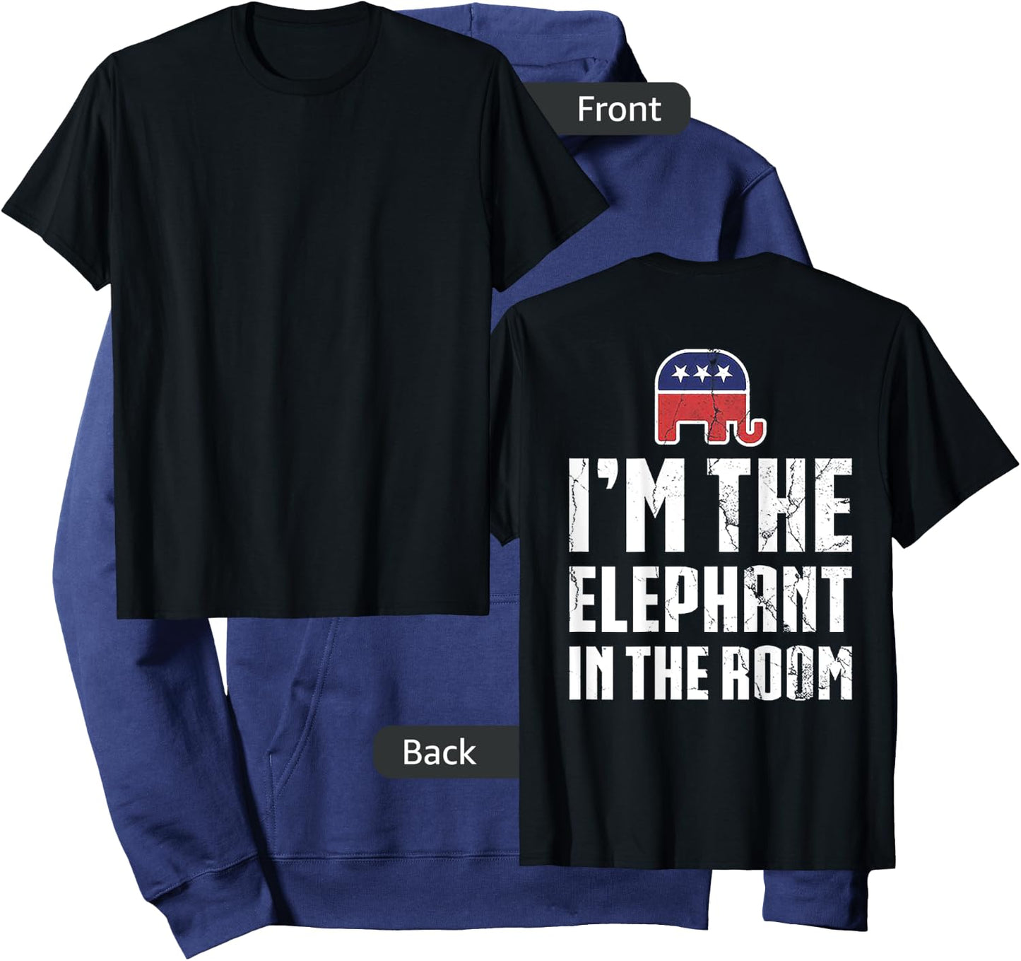 I'm The Elephant In The Room (on back) Hoodie - Hoodie | Navy