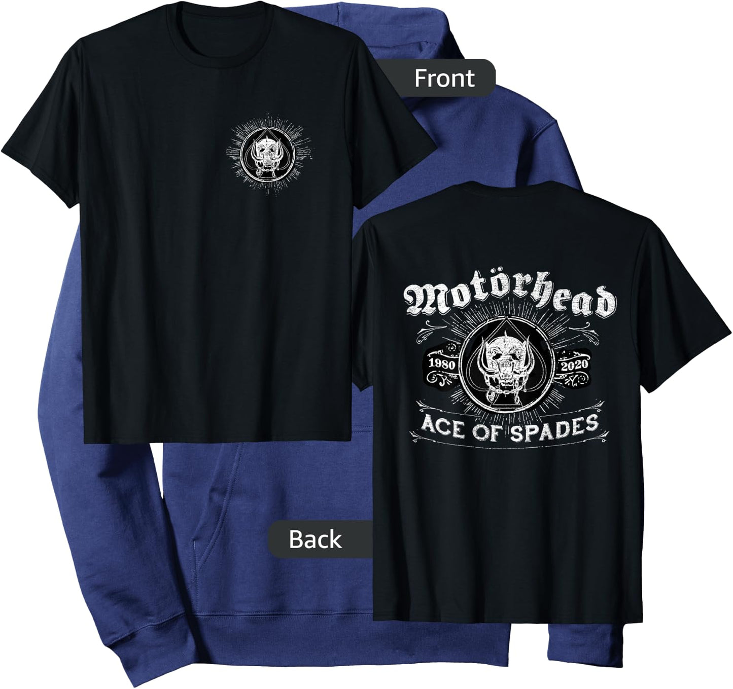 Motörhead - Ace of Spades 40 Year Anniversary Hoodie - Hoodie | Navy