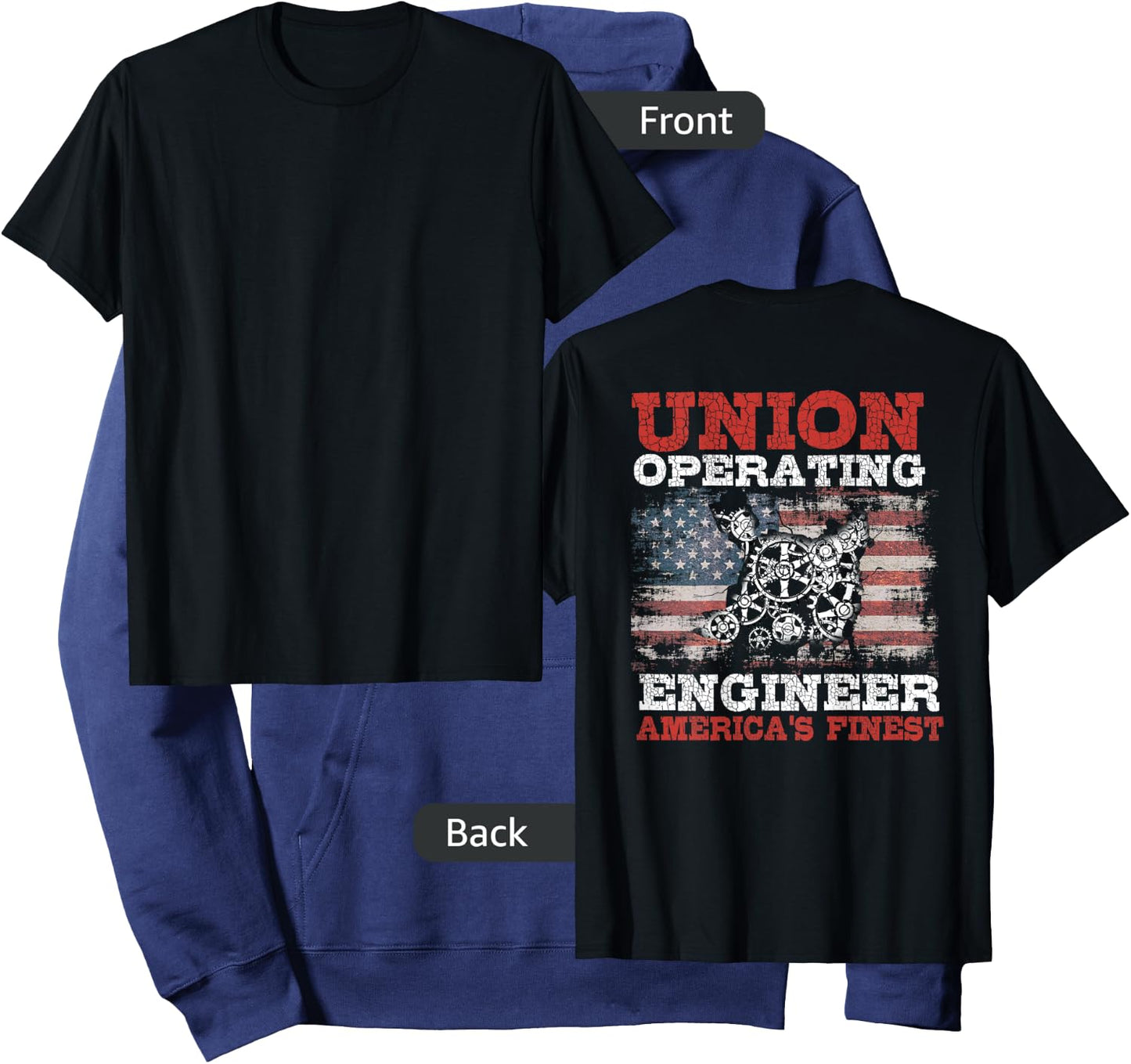 Operating Engineers Design On Back Of Clothing Hoodie - Hoodie | Navy