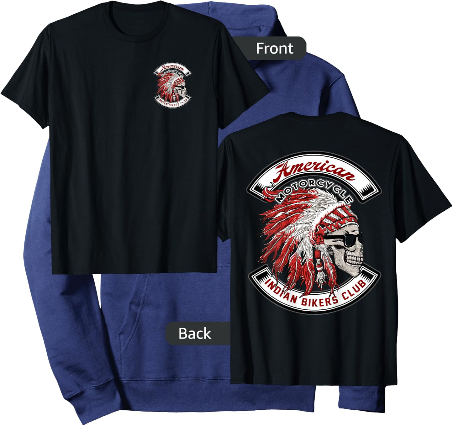 American Motorcycle Indian Bikers Club Motorcycle Biker Bike Small Hoodie - Hoodie | Navy
