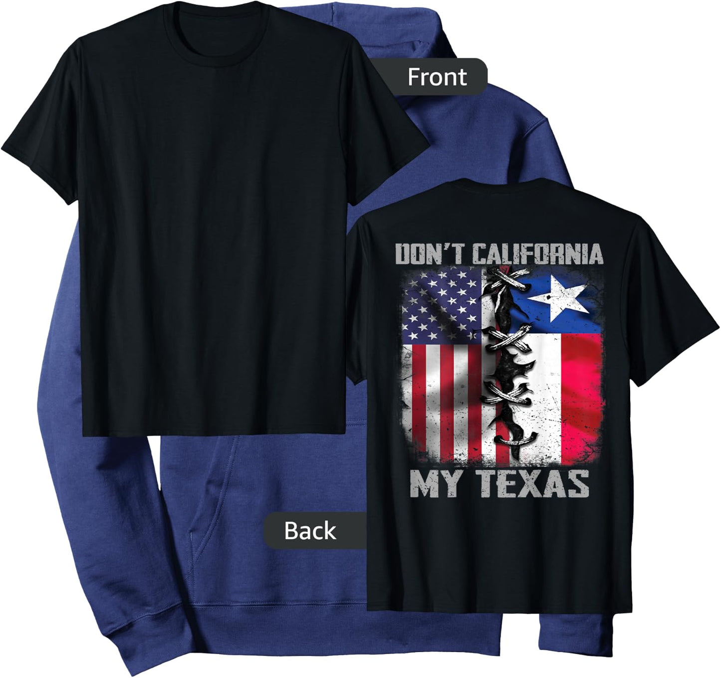 Dont California My Texas dont california my Texas Hoodie - Hoodie | Navy
