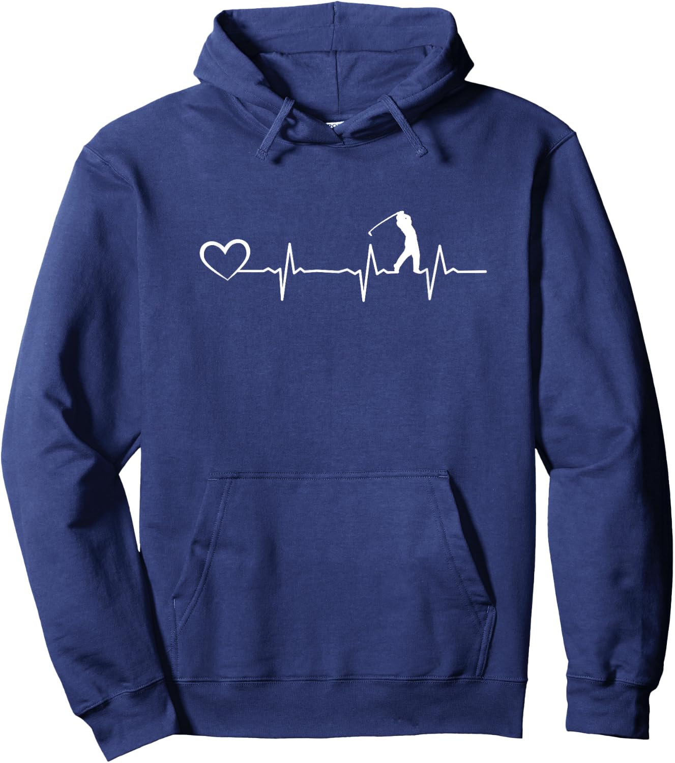 Golf Heartbeat Golfer Heart - Golfing Golfers Hoodie - Hoodie | Navy