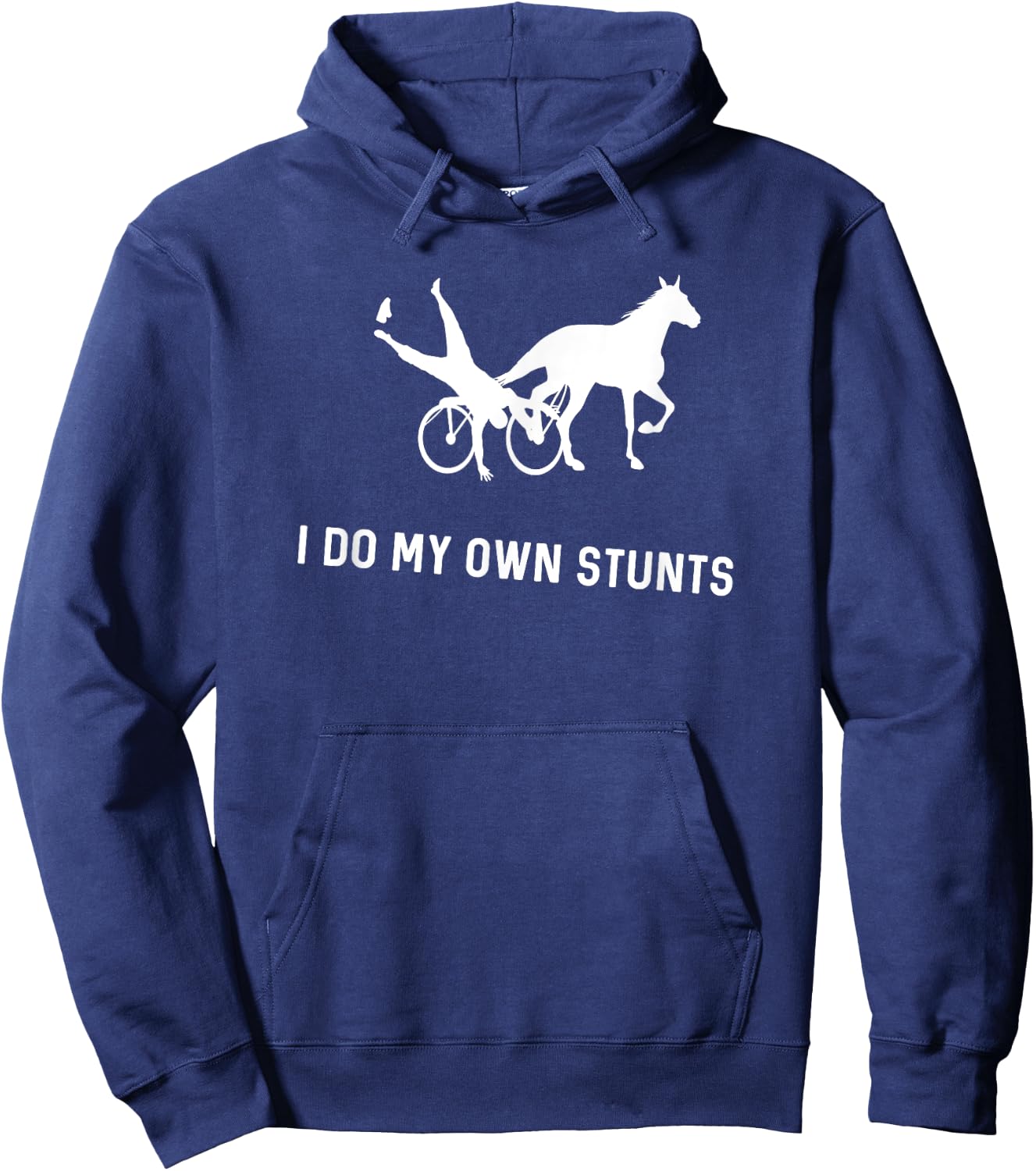 I Do My Own Stunts Harness Racing Funny Harness Racer Hoodie - Hoodie | Navy