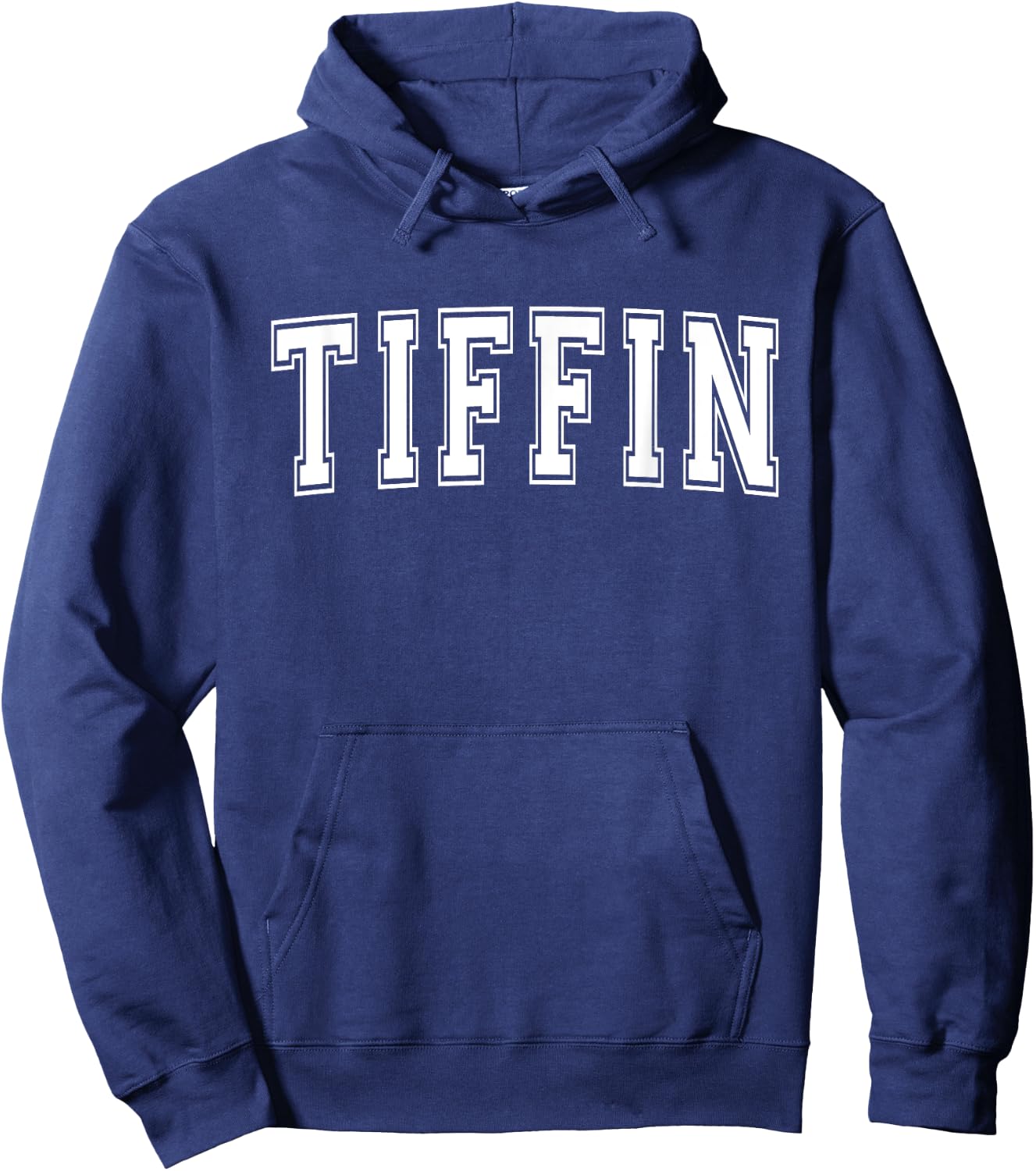 TIFFIN OH OHIO USA Vintage Sports Varsity Style Hoodie - Hoodie | Navy
