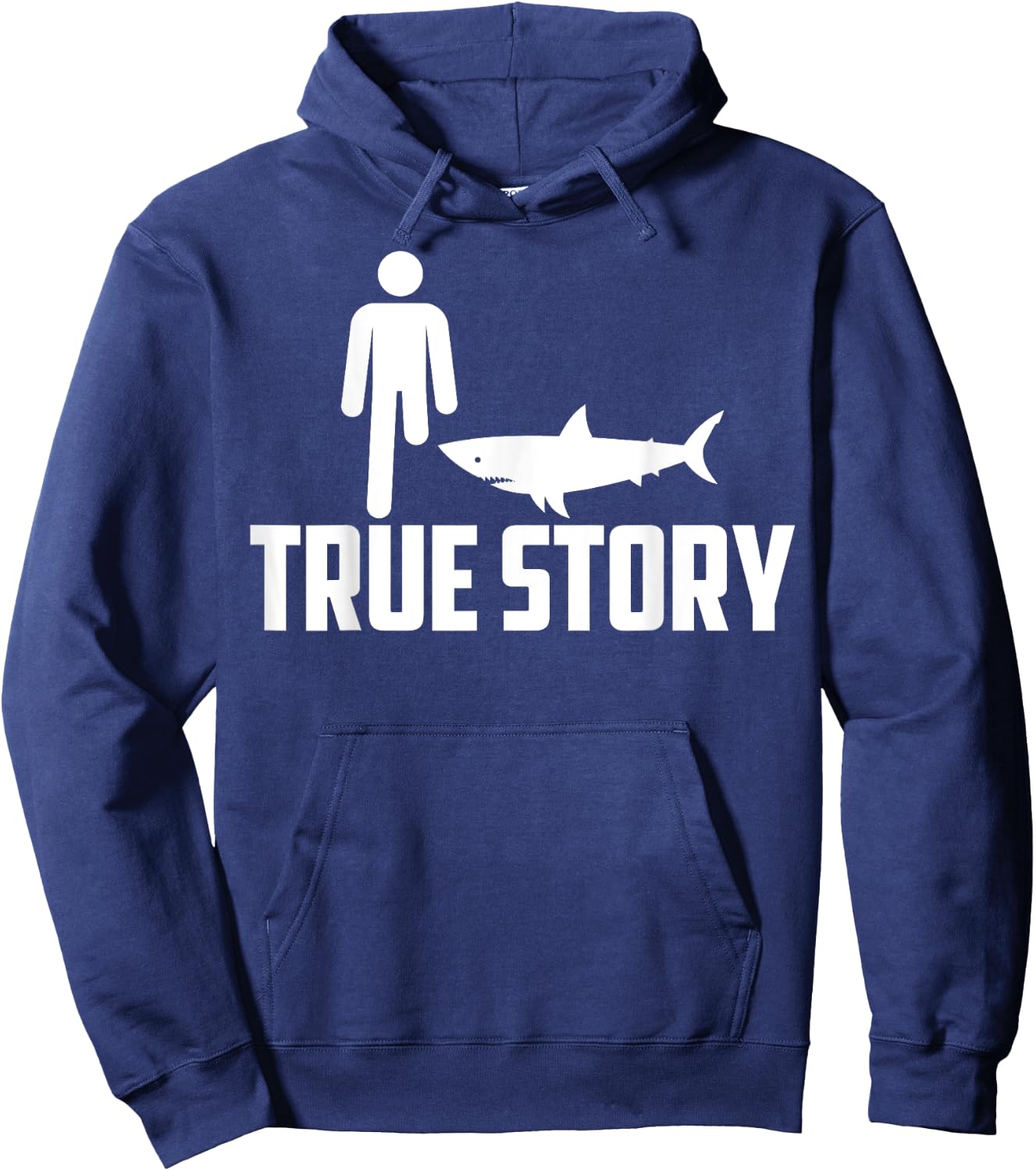 Funny True Story | Cool Leg Amputee Gift Shark Believer Hoodie - Hoodie | Navy