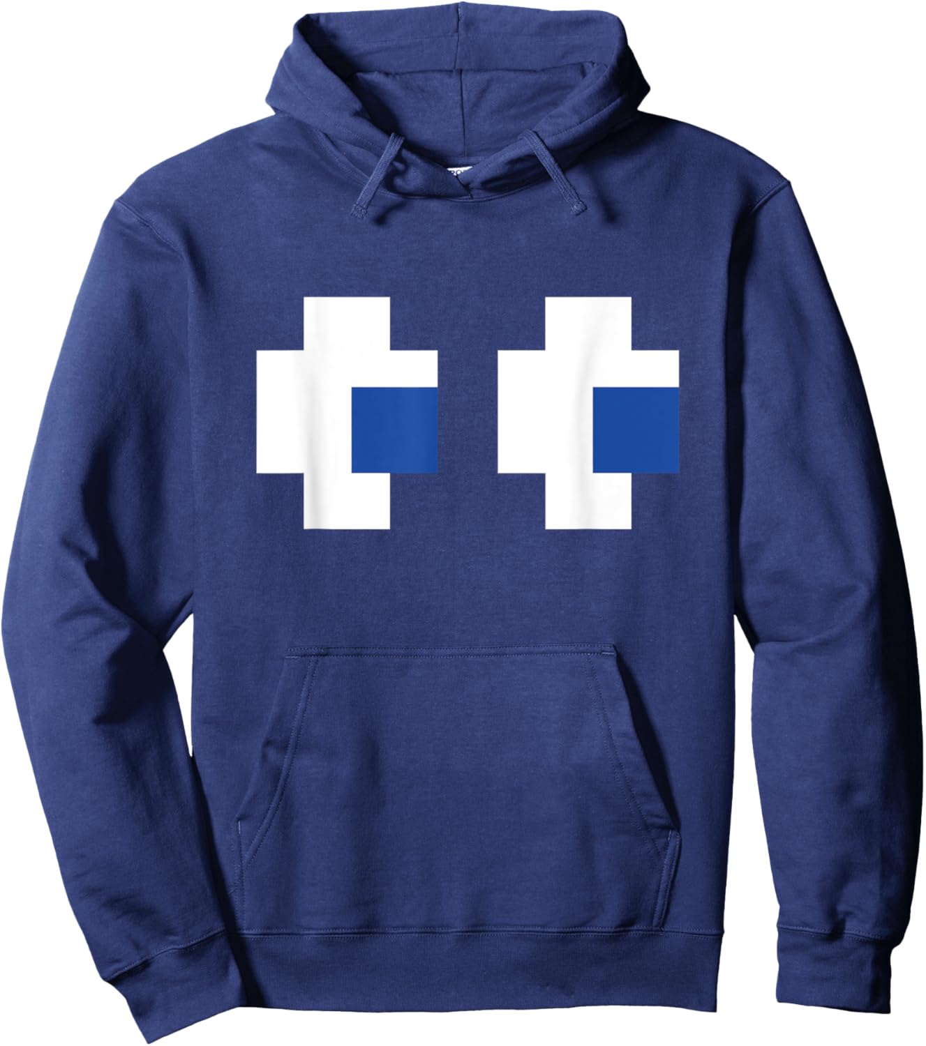 Retro Arcade Gaming Halloween Ghost Partner Group Costume Hoodie - Hoodie | Navy