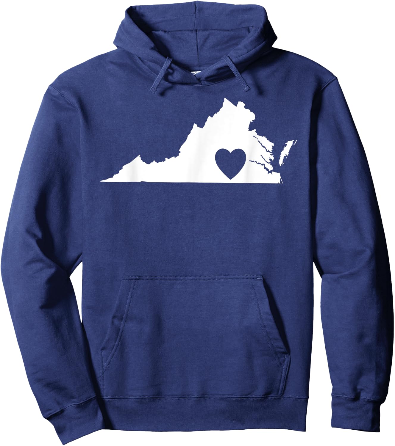 Virginia Lovers State Heart | Vintage Throwback Gift Hoodie - Hoodie | Navy