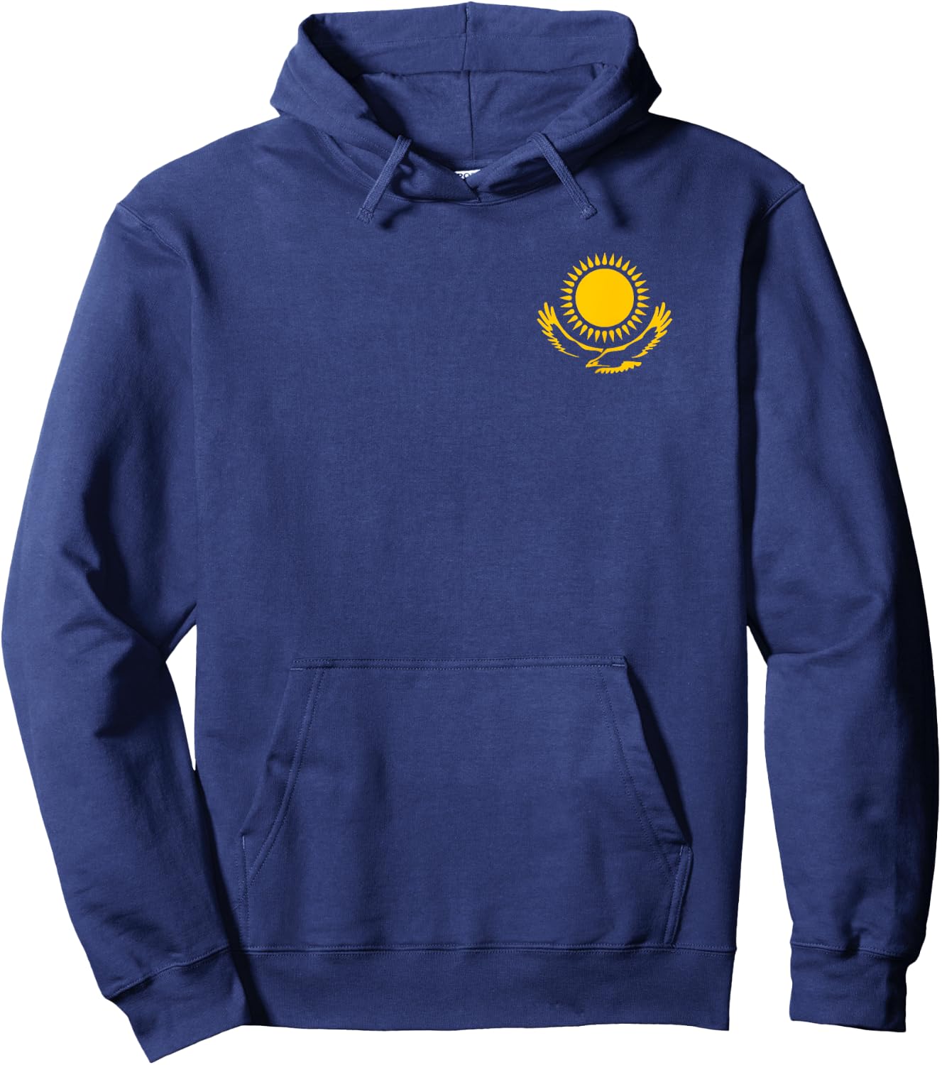 Kazakhstan flag symbol - golden sun eagle - proud origin Hoodie - Hoodie | Navy